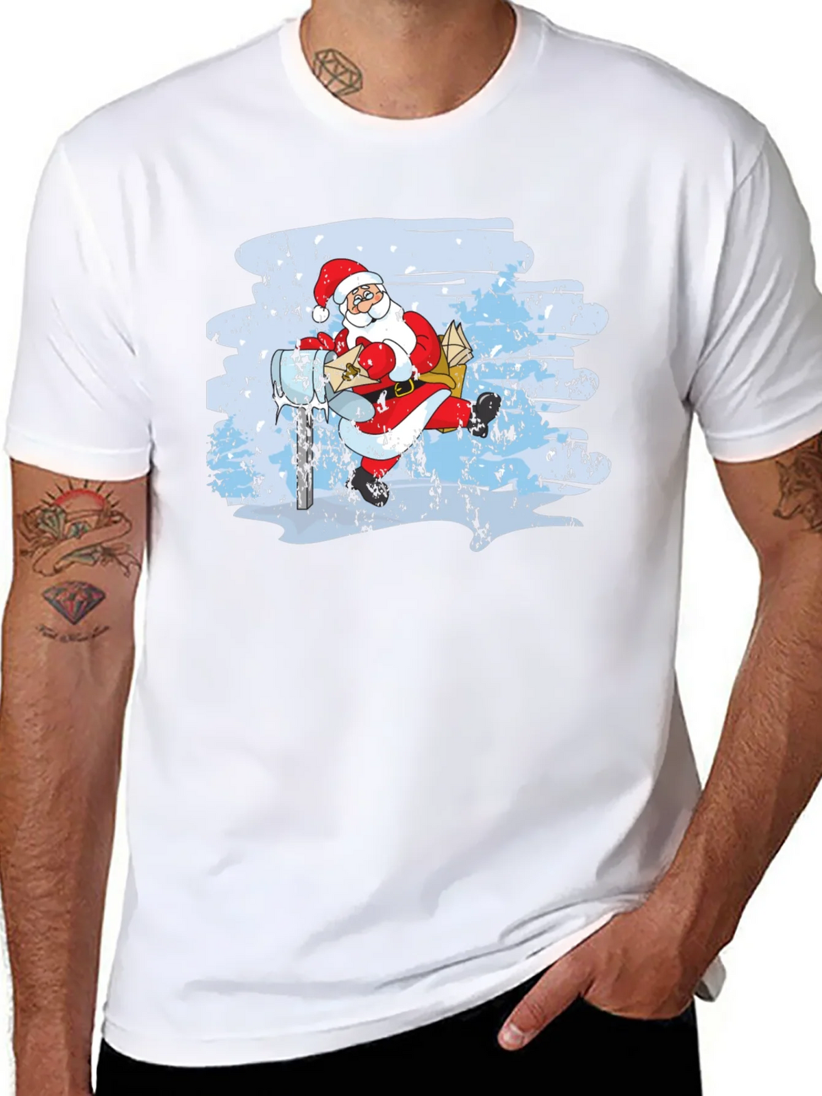 Santa on Scooter Graphic Tee - Holiday Cheer product image 2