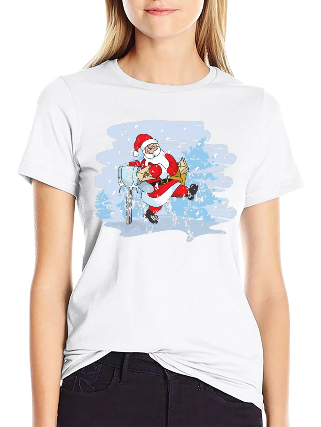 Santa on Scooter Graphic Tee - Holiday Cheer product image 3