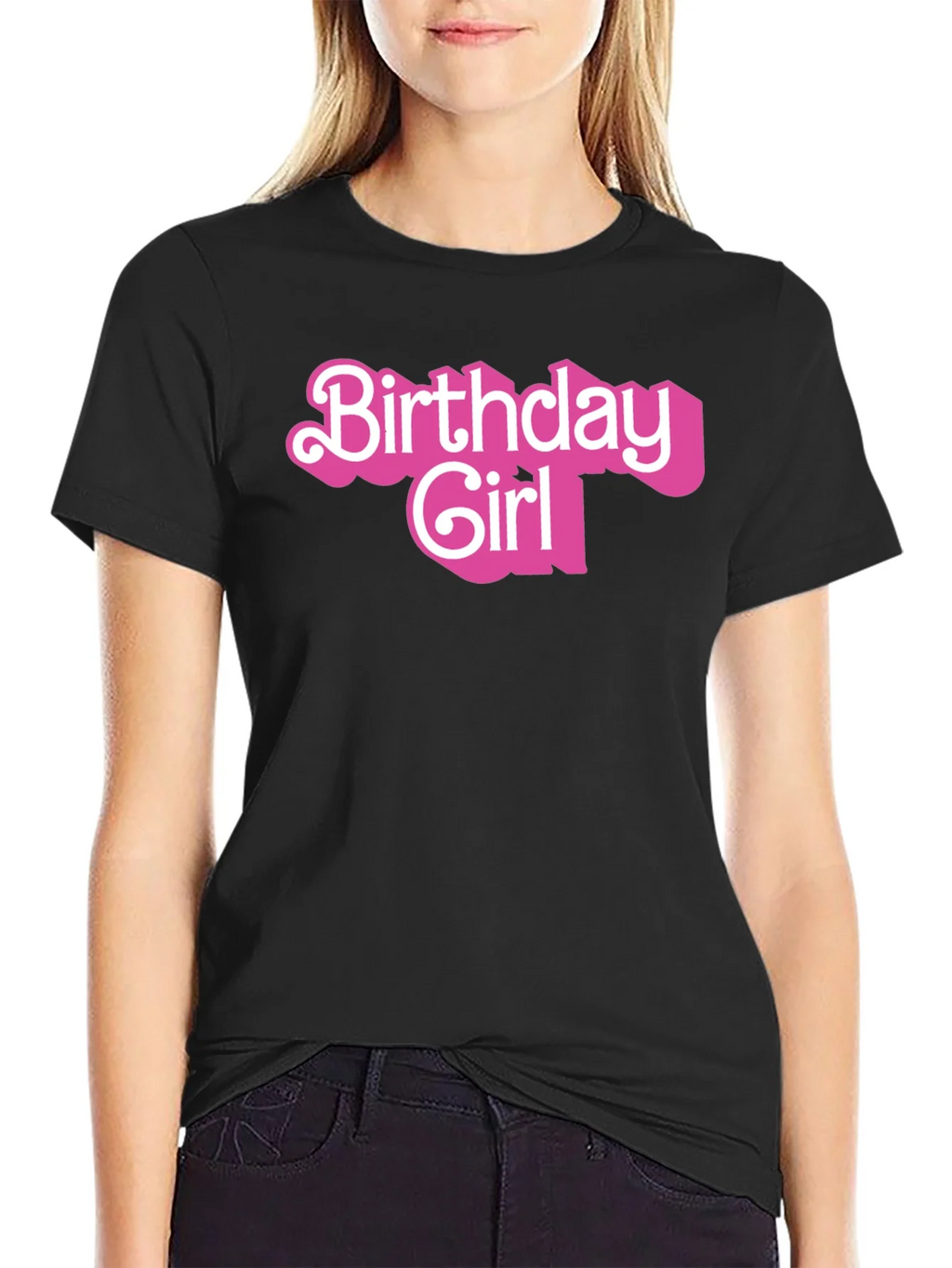 Birthday Girl Graphic Tee - Black Cotton Shirt product image 2