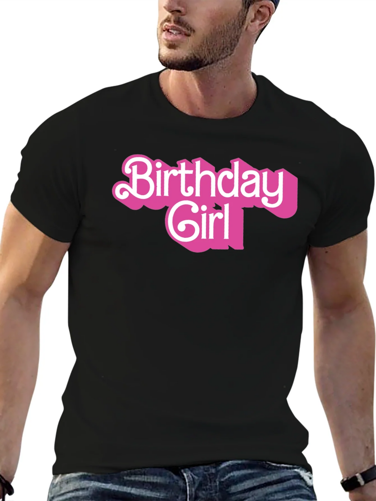 Birthday Girl Graphic Tee - Black Cotton Shirt product image 6
