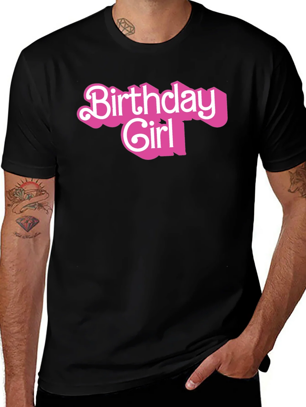 Birthday Girl Graphic Tee - Black Cotton Shirt product image 1