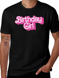 Birthday Girl Graphic Tee - Black Cotton Shirt product image 1
