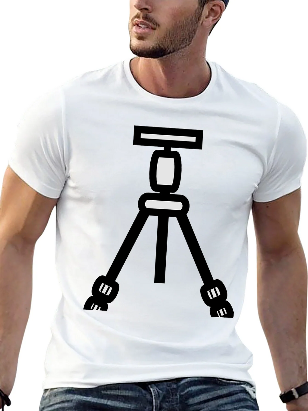 Cool Camera Tripod Graphic Tee - Black product image 7