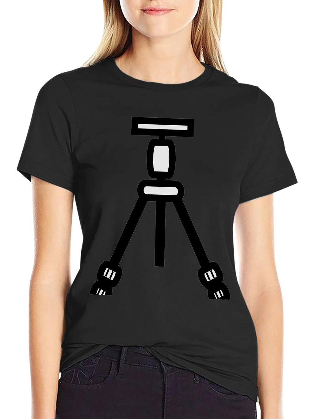 Cool Camera Tripod Graphic Tee - Black product image 2