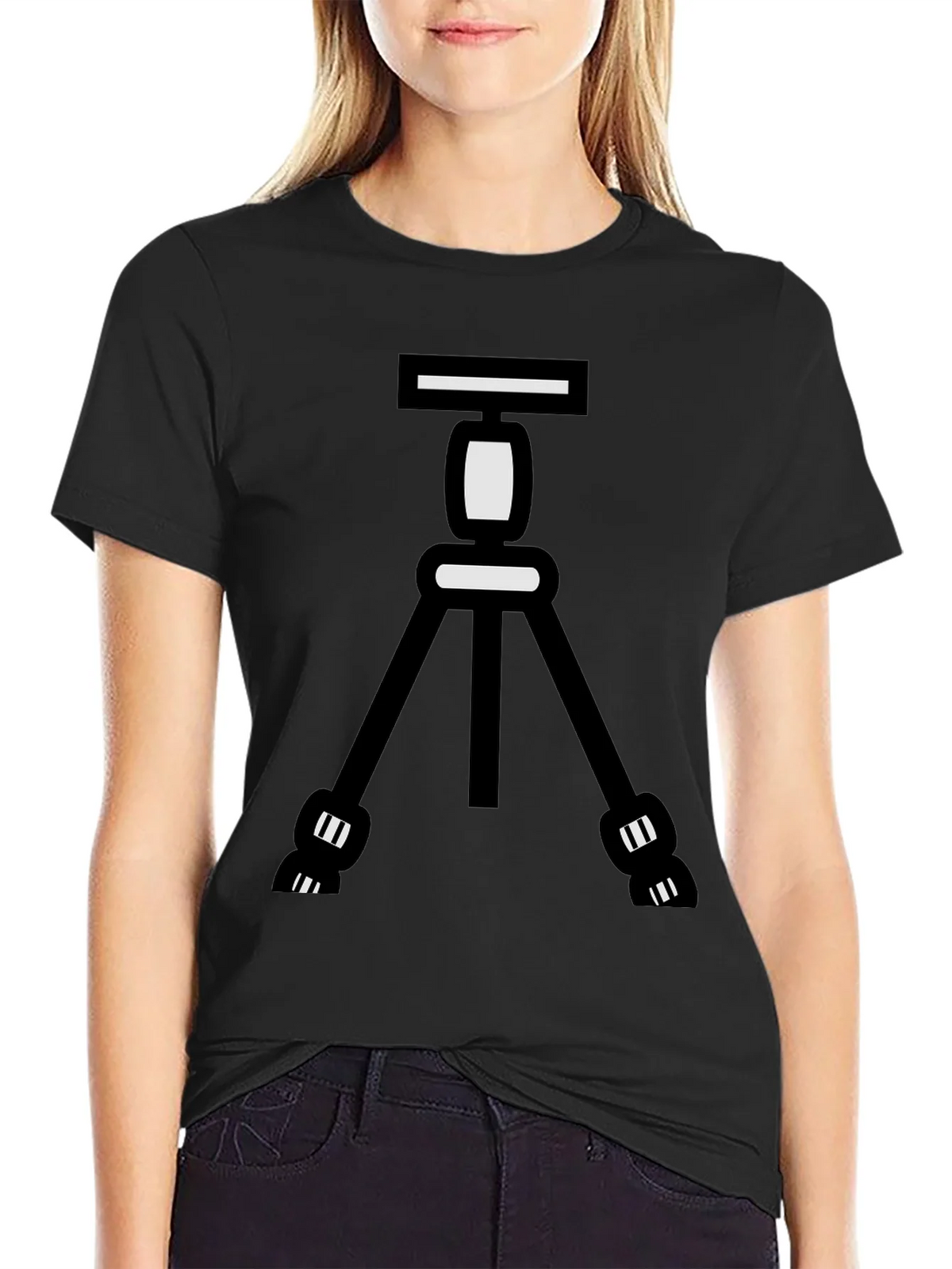 Cool Camera Tripod Graphic Tee - Black product image 2