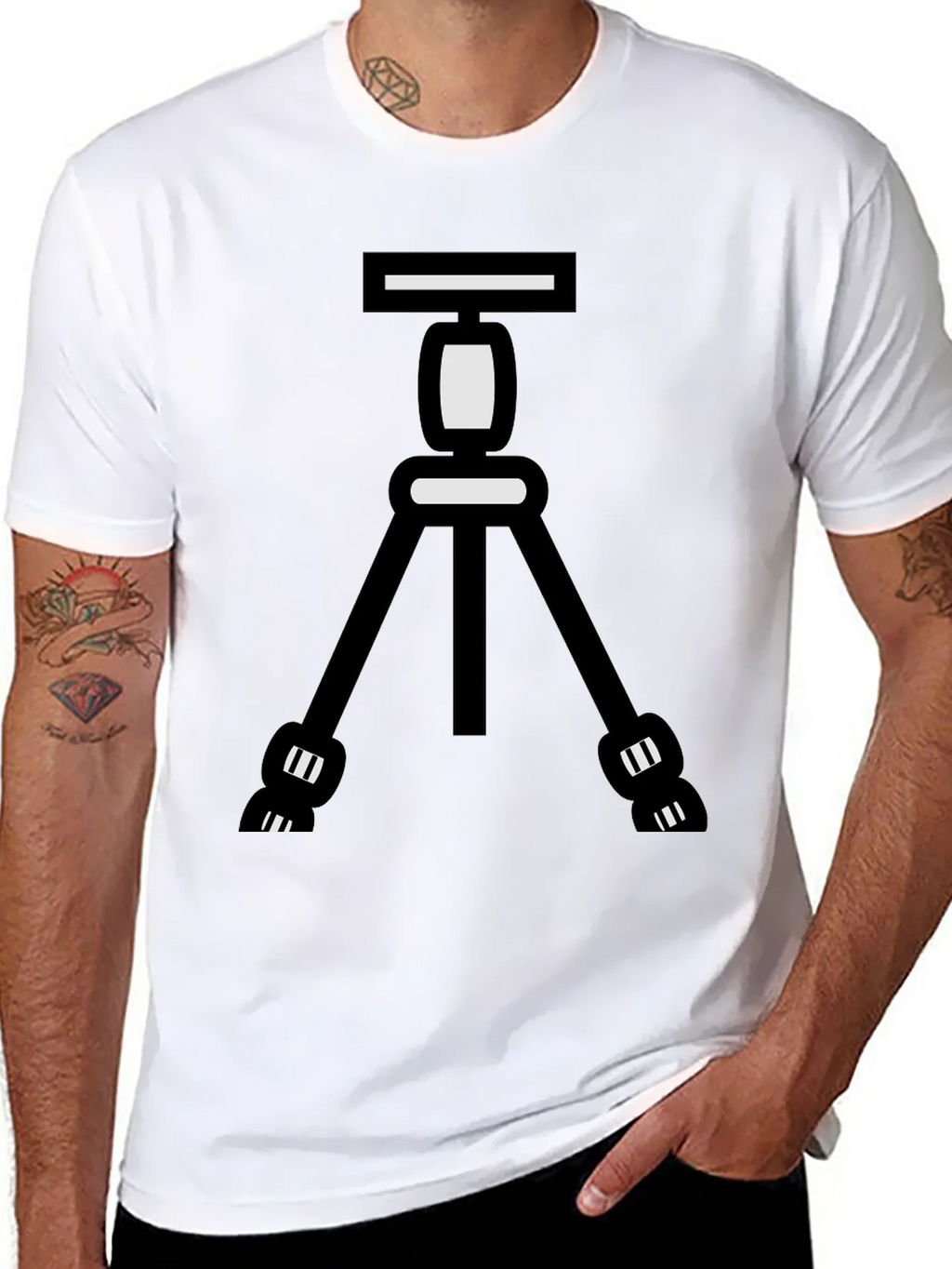 Cool Camera Tripod Graphic Tee - Black product image 4