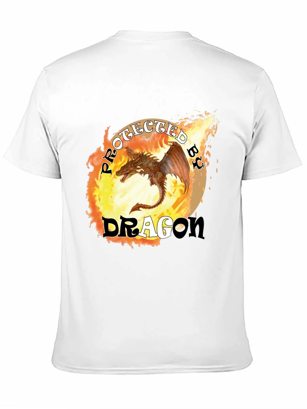 Protected by Dragon T-Shirt: Fiery Design product image 2