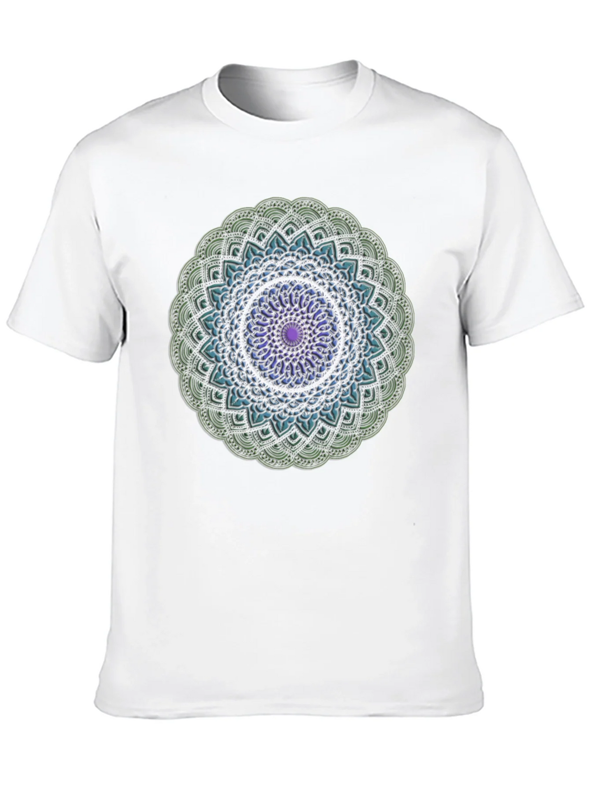 Mandala Design Black T-Shirt product image 9