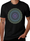 Mandala Design Black T-Shirt product image 1