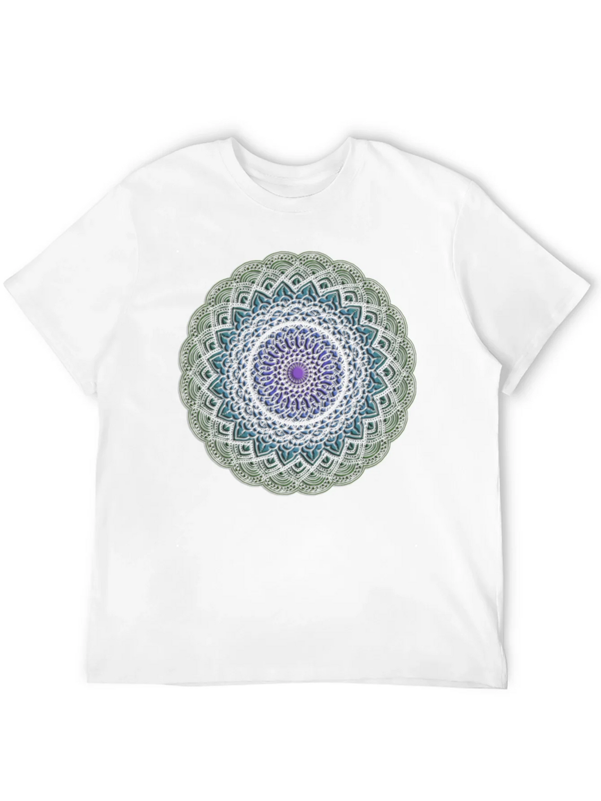Mandala Design Black T-Shirt product image 11
