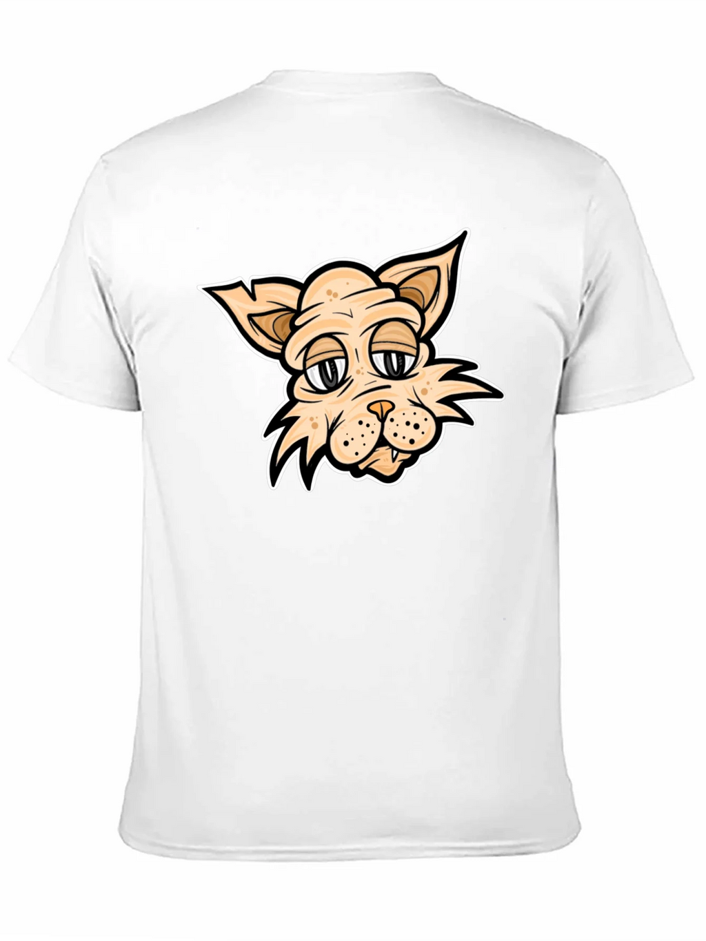 Cartoon Cat T-Shirt - Black Crew Neck product image 7