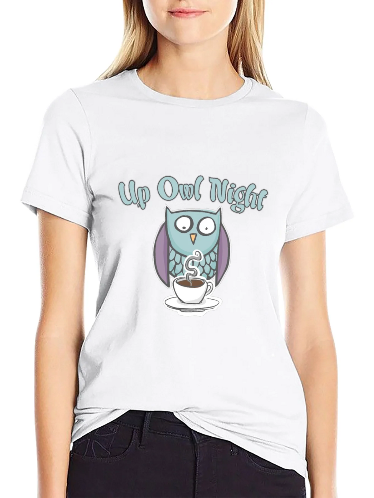 Up Owl Night T-Shirt: Fun Graphic Tee for Owls product image 8
