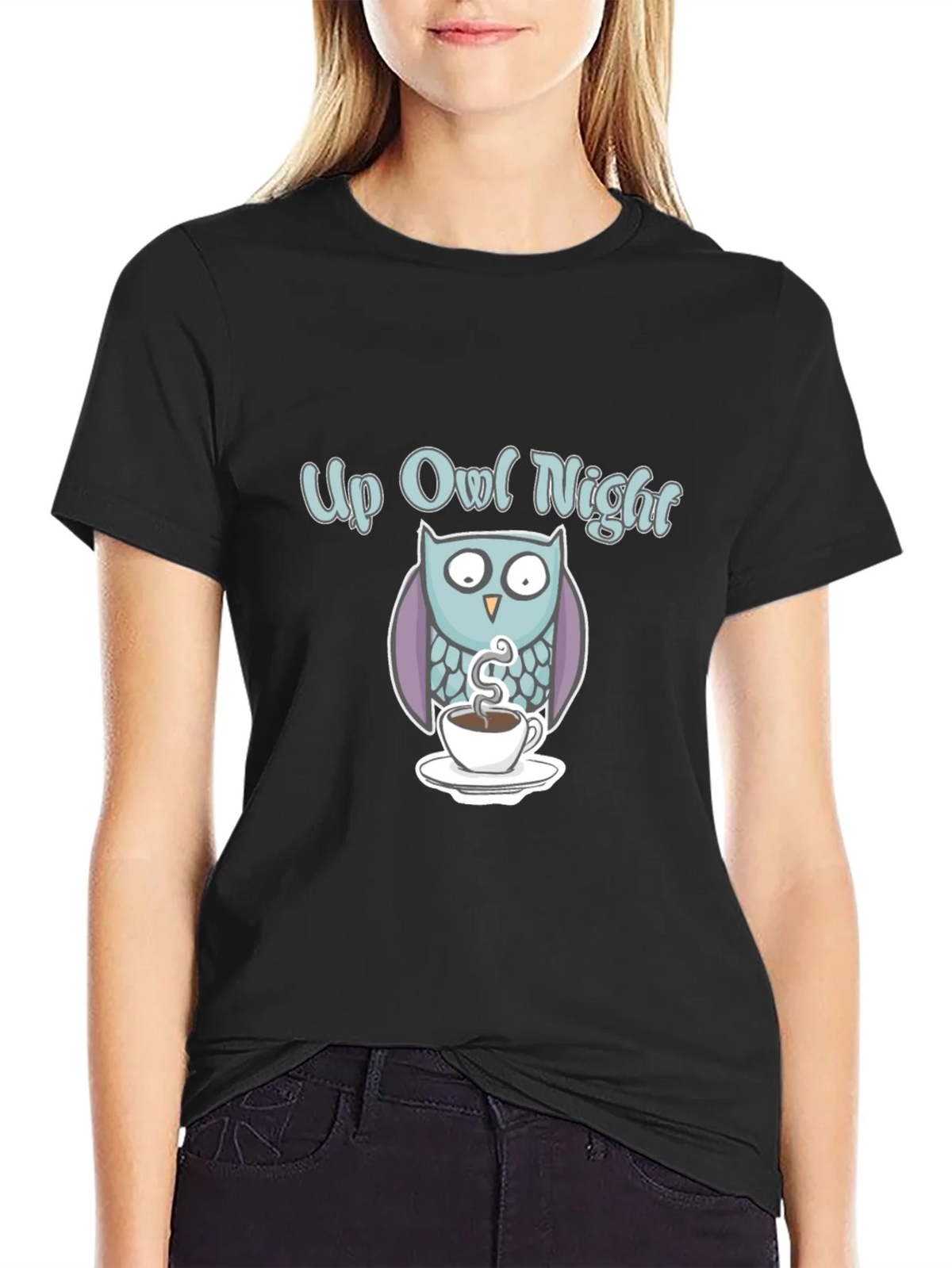 Up Owl Night T-Shirt: Fun Graphic Tee for Owls product image 2