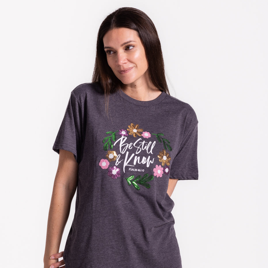 Embellished Be Still Sequin Tee product image 2