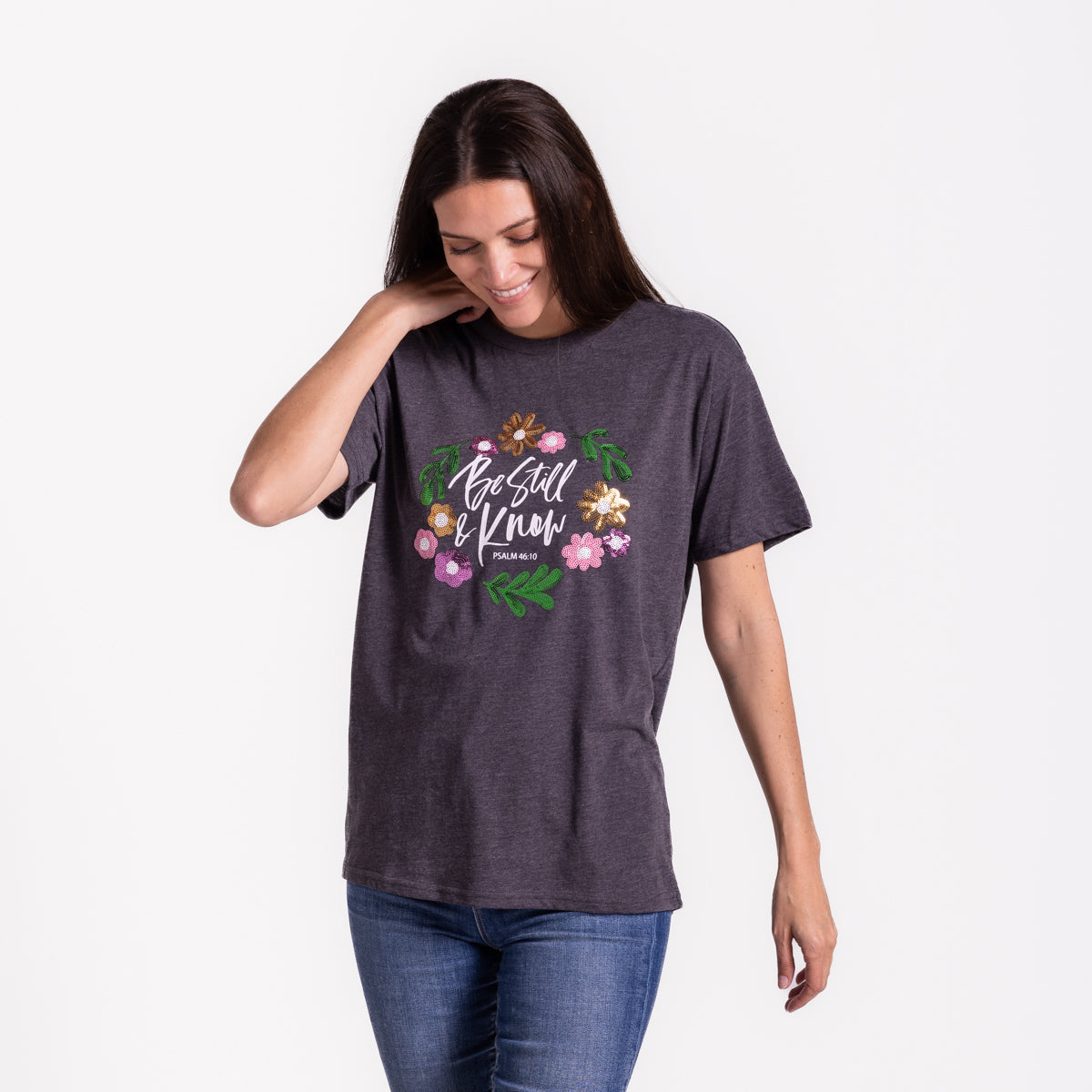 Embellished Be Still Sequin Tee product image 4