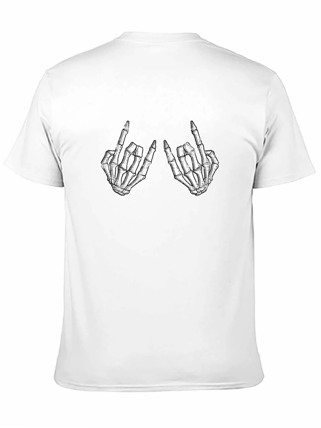 Skeleton Hands Graphic Tee - Black Crew Neck T-Shirt product image 4