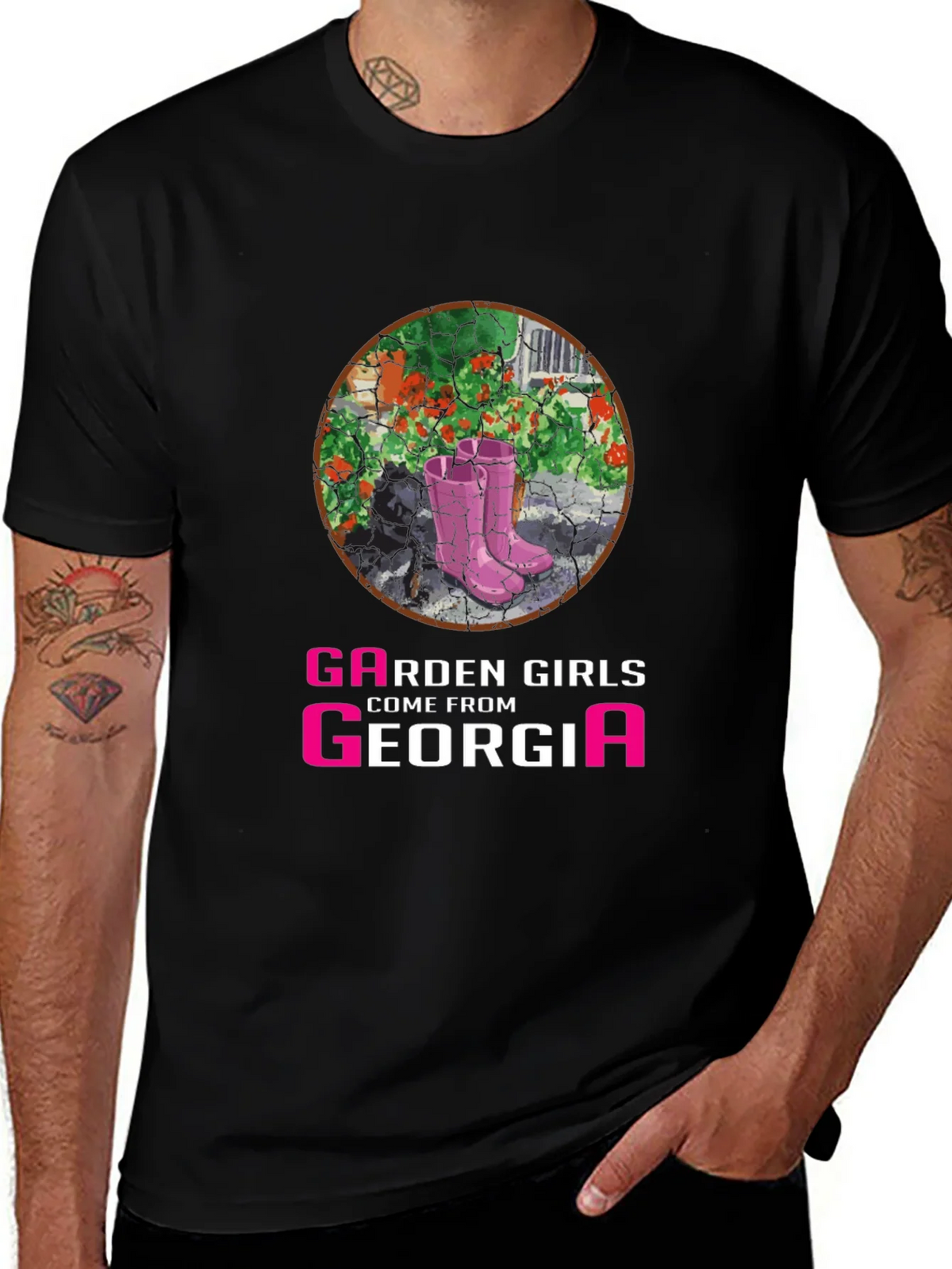 Garden Girls From Georgia T-Shirt - Pink Boots Design product image 1
