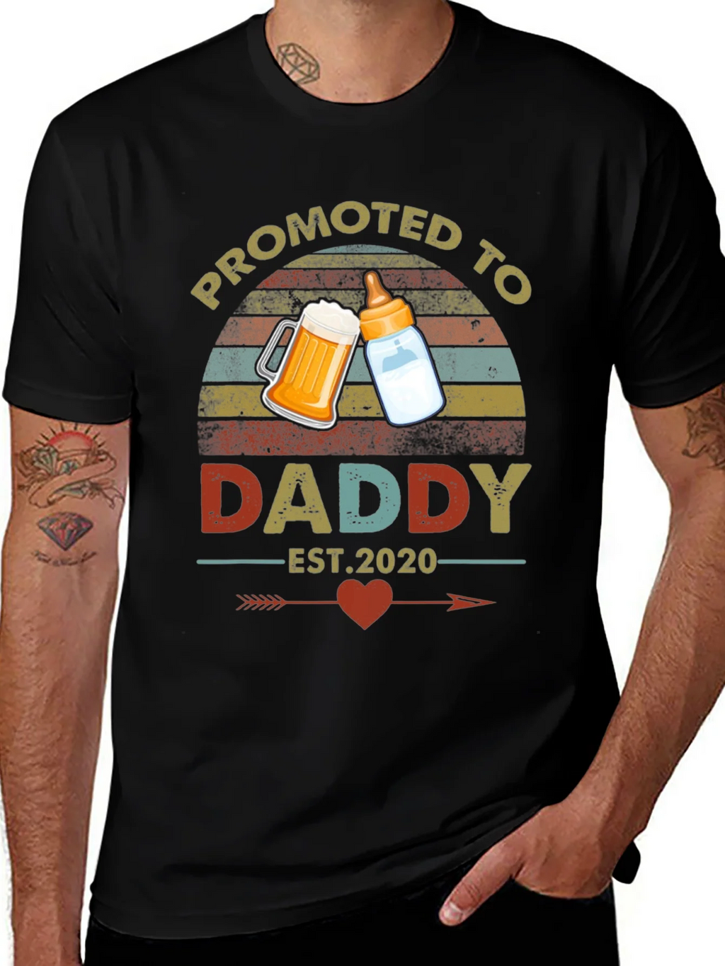 Promoted to Daddy Est. 2020 T-Shirt product image 1