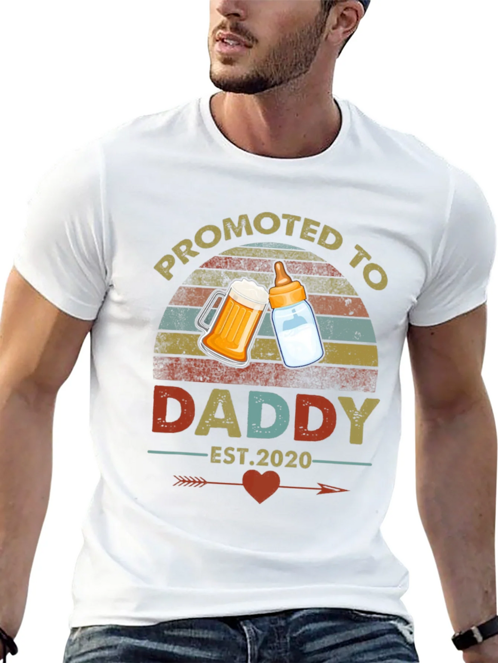 Promoted to Daddy Est. 2020 T-Shirt product image 12