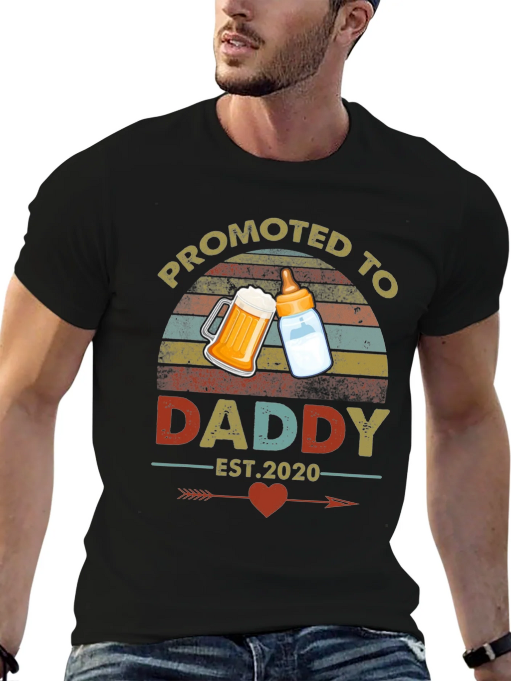 Promoted to Daddy Est. 2020 T-Shirt product image 6