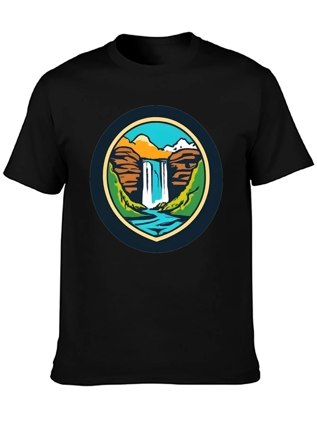 Nature Falls Graphic Tee - Soft Black T-Shirt product image 3