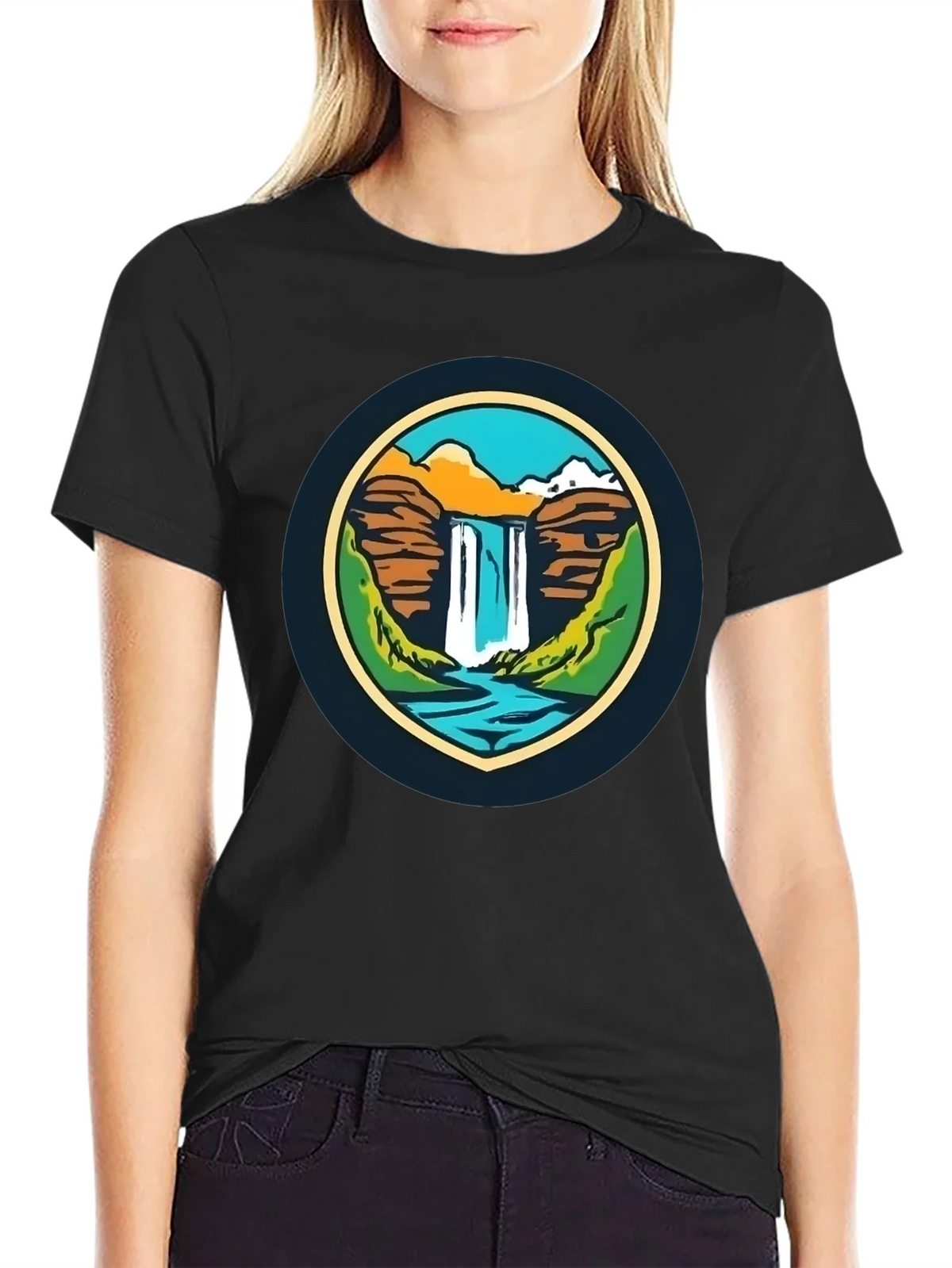 Nature Falls Graphic Tee - Soft Black T-Shirt product image 2