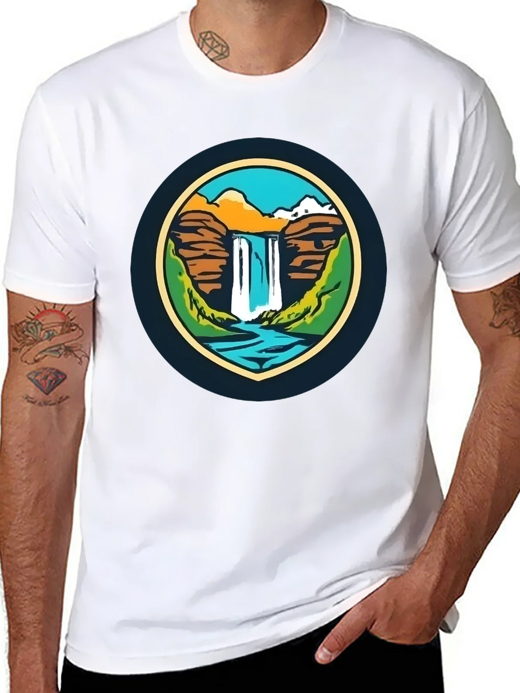 Nature Falls Graphic Tee - Soft Black T-Shirt product image 7