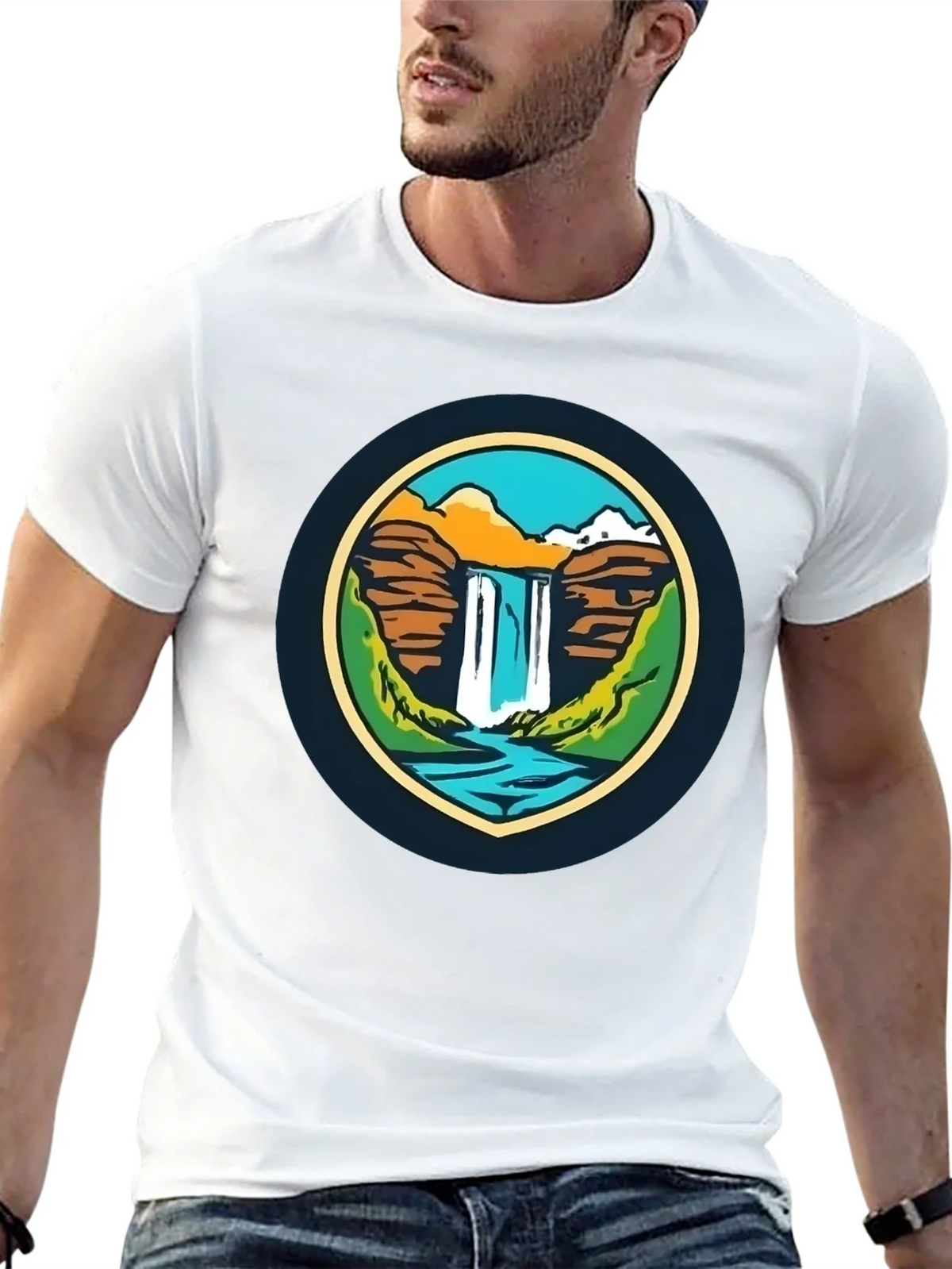 Nature Falls Graphic Tee - Soft Black T-Shirt product image 12