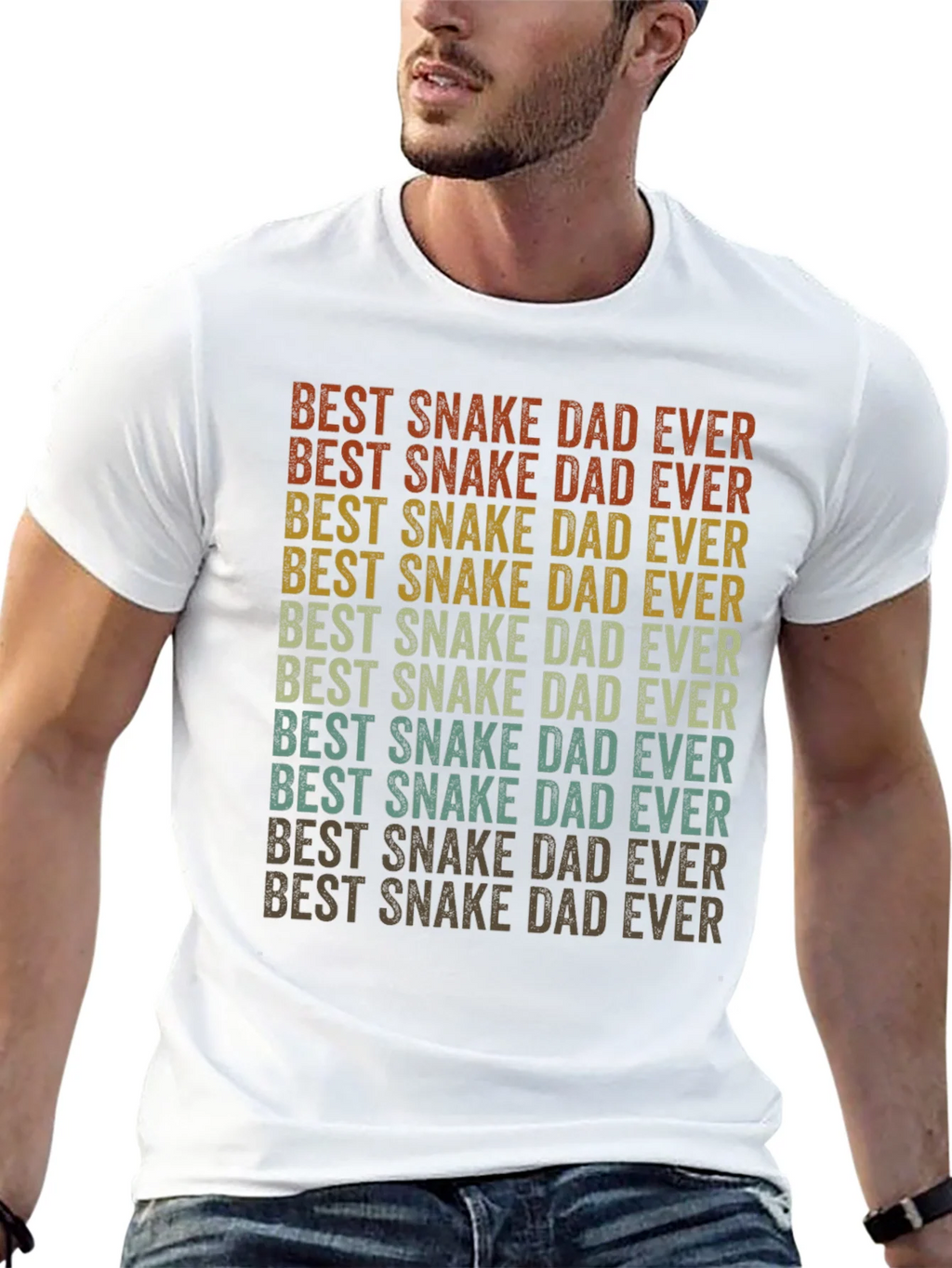 Best Snake Dad Ever Retro T-Shirt product image 2