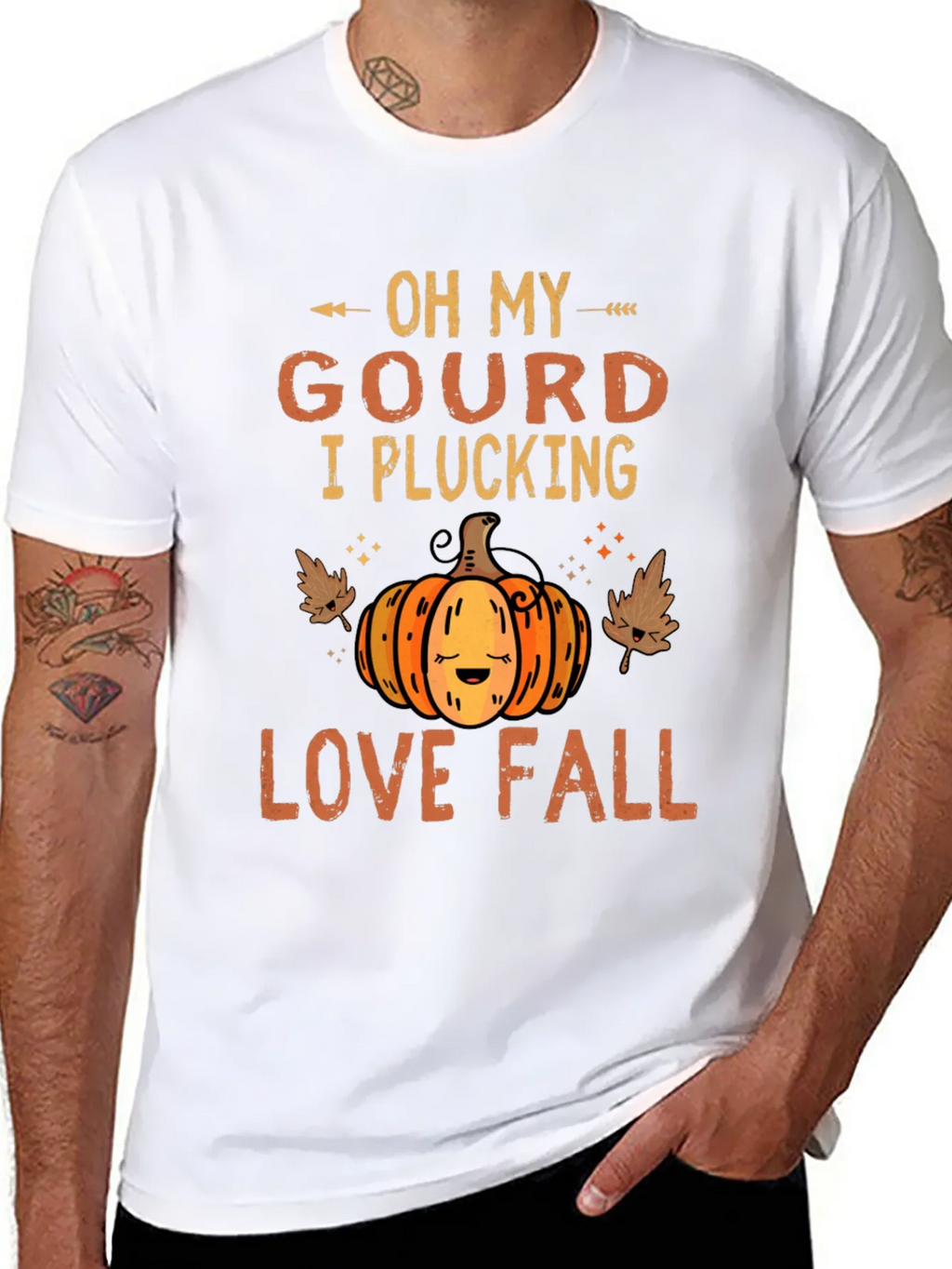 Oh My Gourd I Plucking Love Fall T-Shirt product image 7