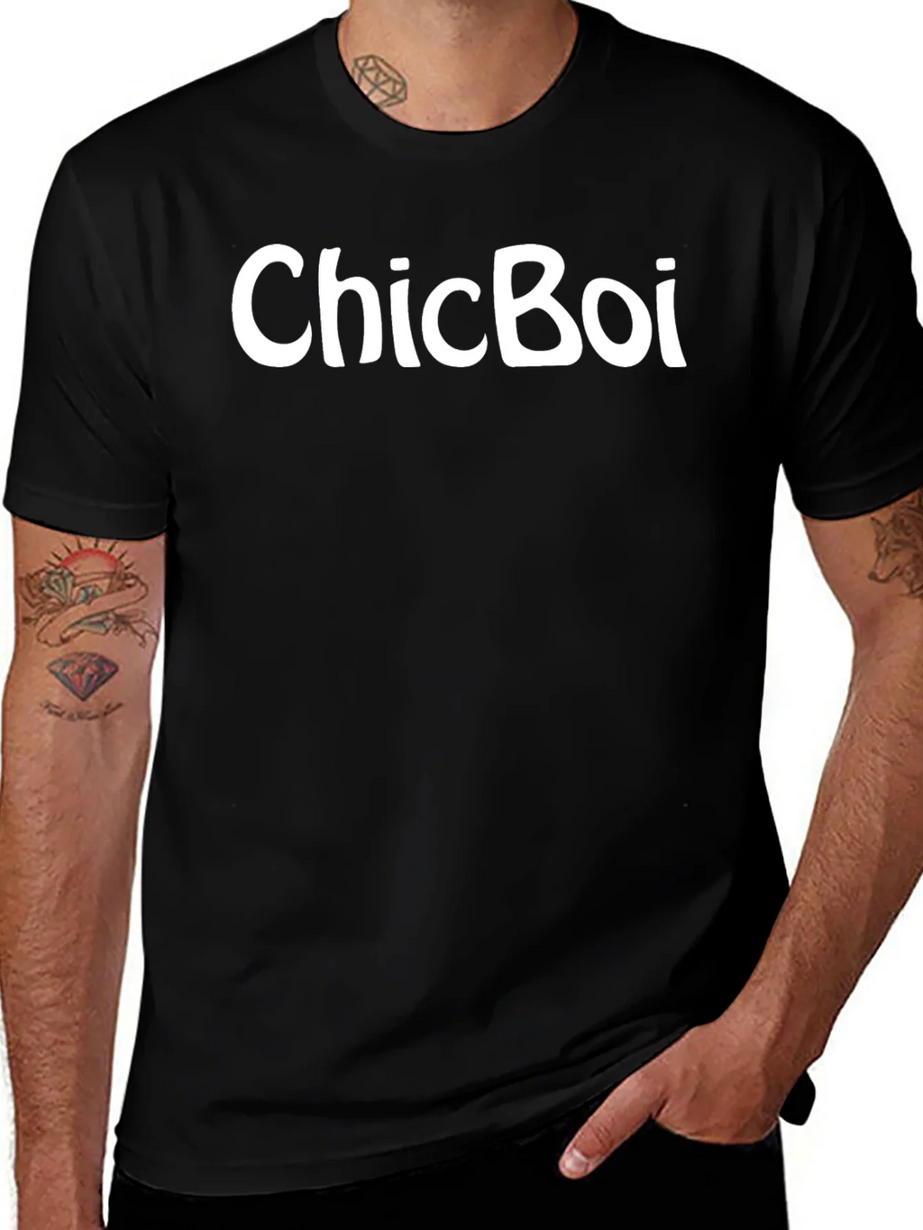 ChicBoi Black T-Shirt - Stylish Casual Wear product image 1