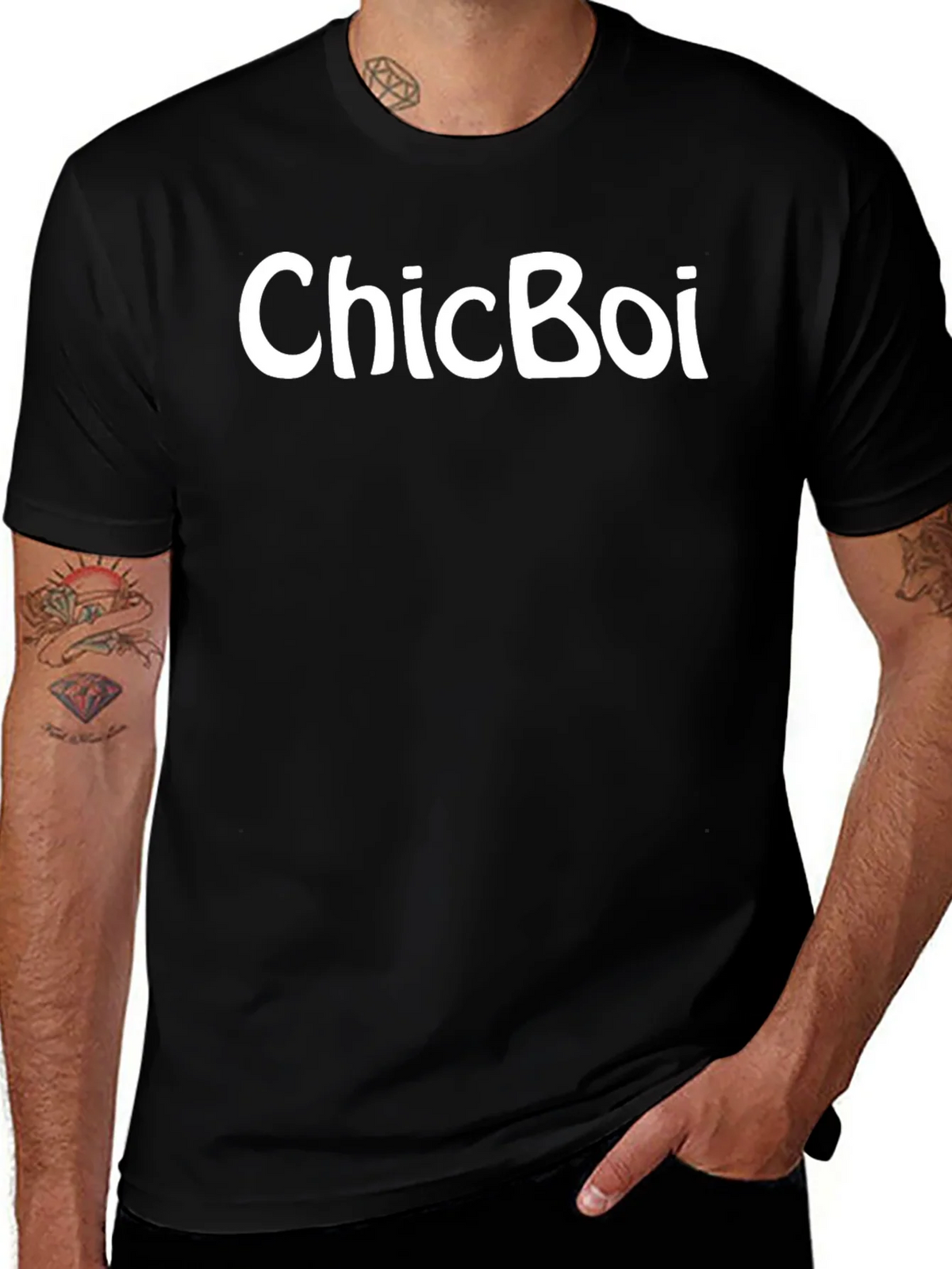 ChicBoi Black T-Shirt - Stylish Casual Wear product image 1