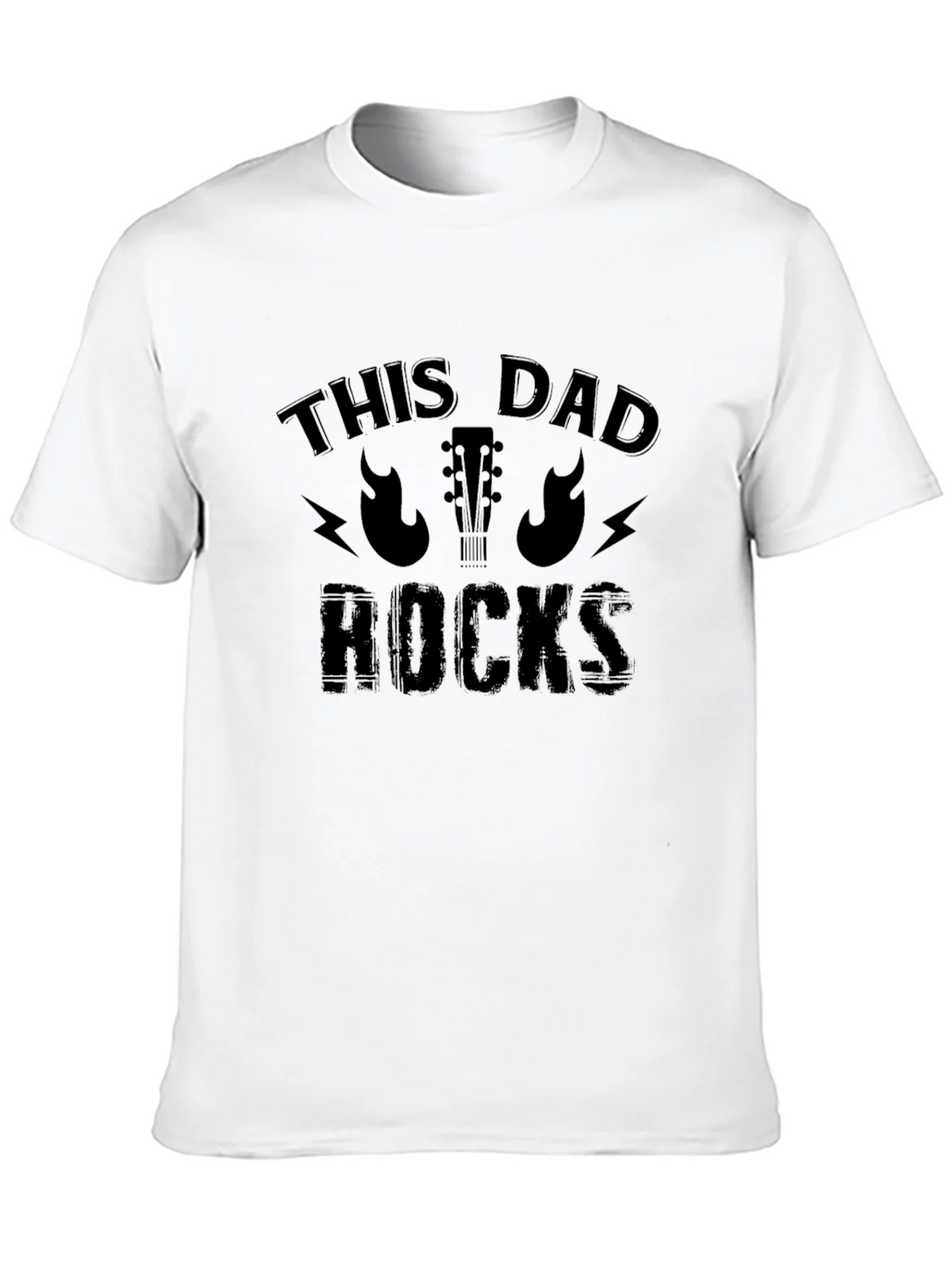 This Dad Rocks Graphic Tee - Black T-Shirt product image 4