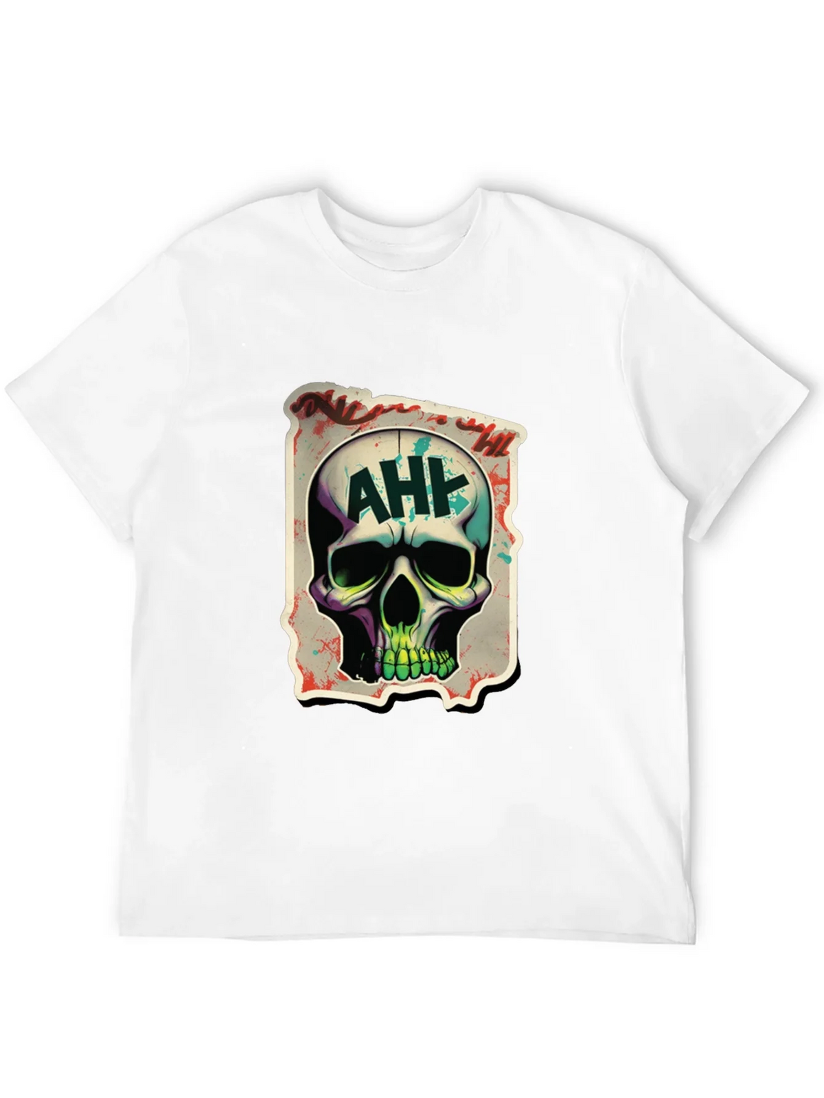 Edgy AH! Skull Graphic Tee product image 11