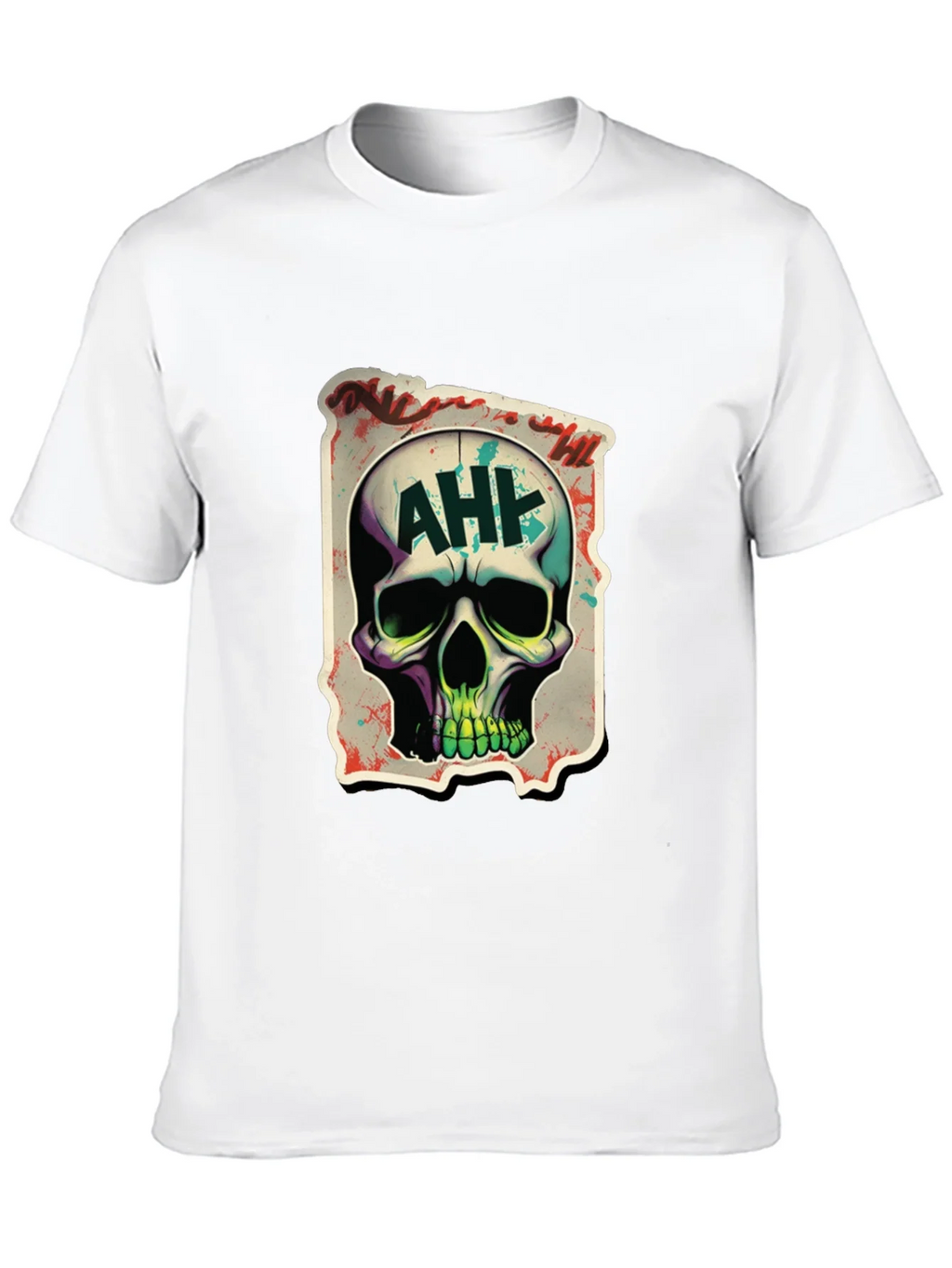 Edgy AH! Skull Graphic Tee product image 9