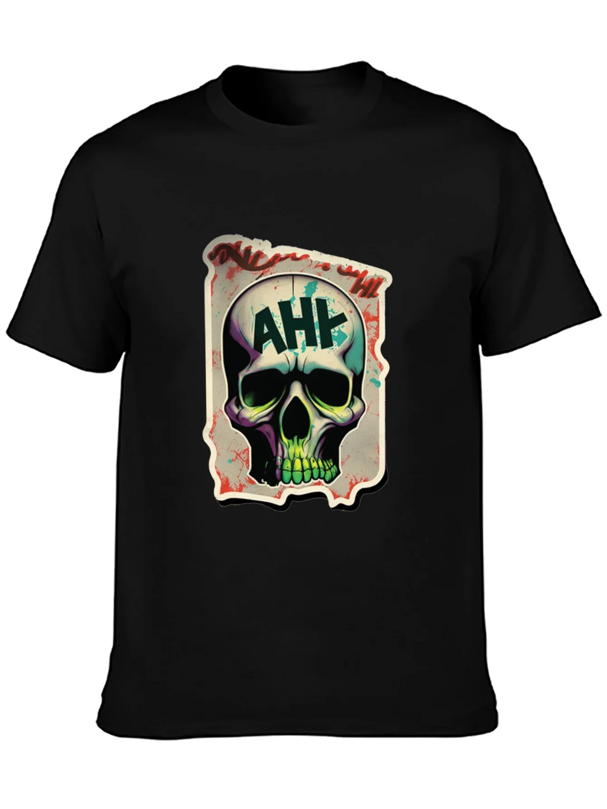 Edgy AH! Skull Graphic Tee product image 3