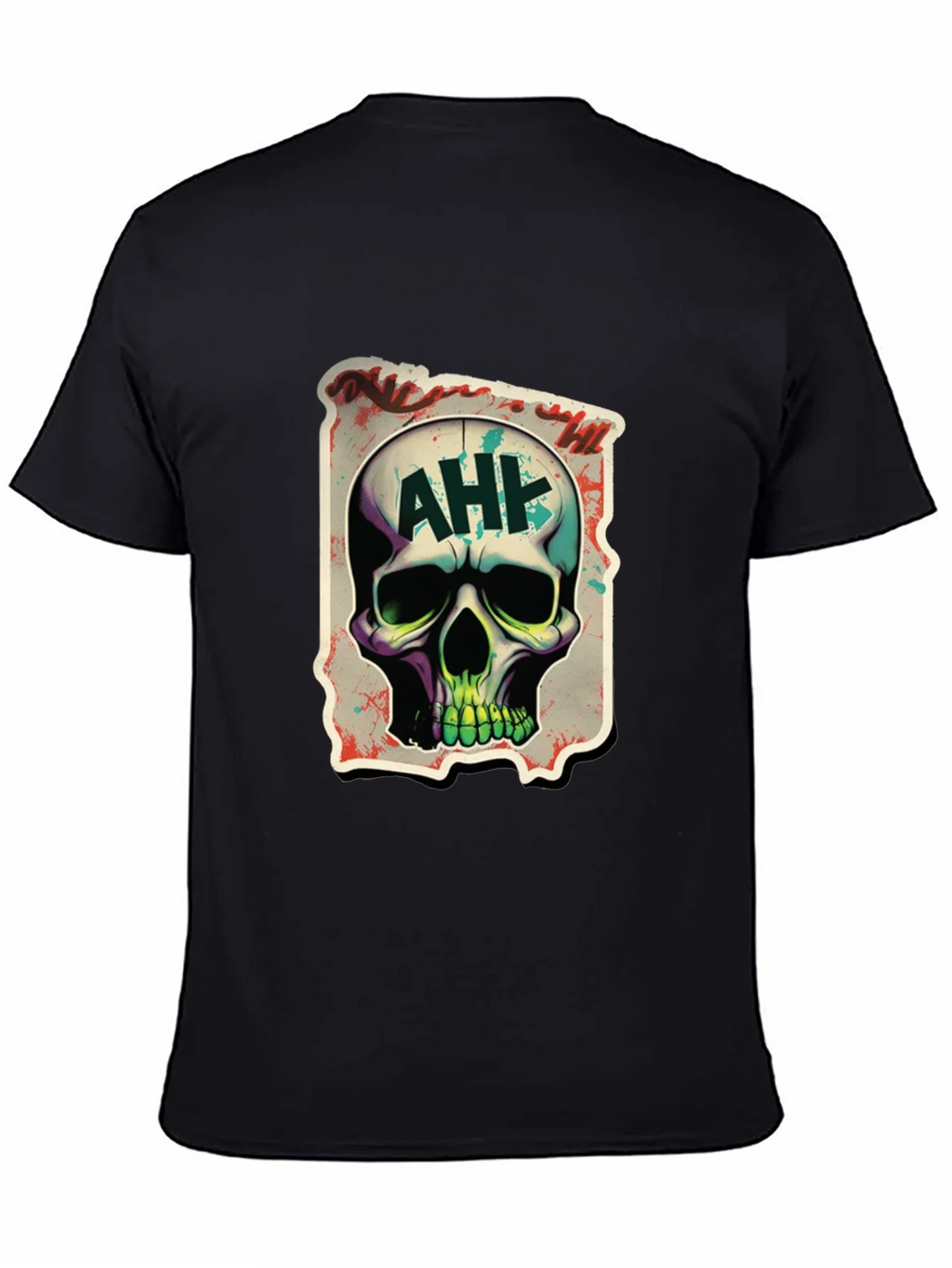Edgy AH! Skull Graphic Tee product image 4