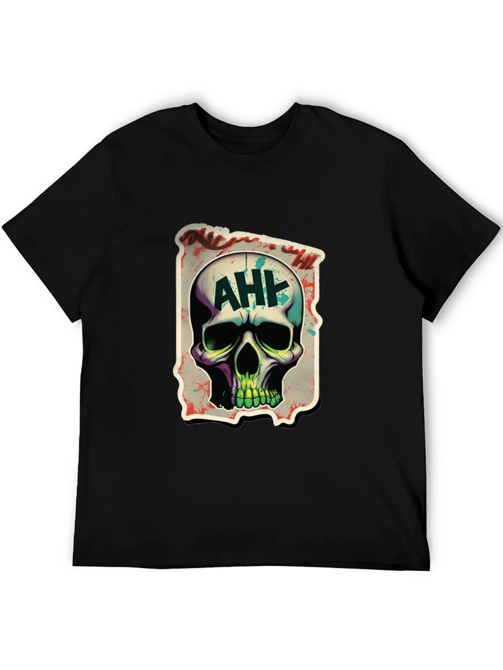 Edgy AH! Skull Graphic Tee product image 5