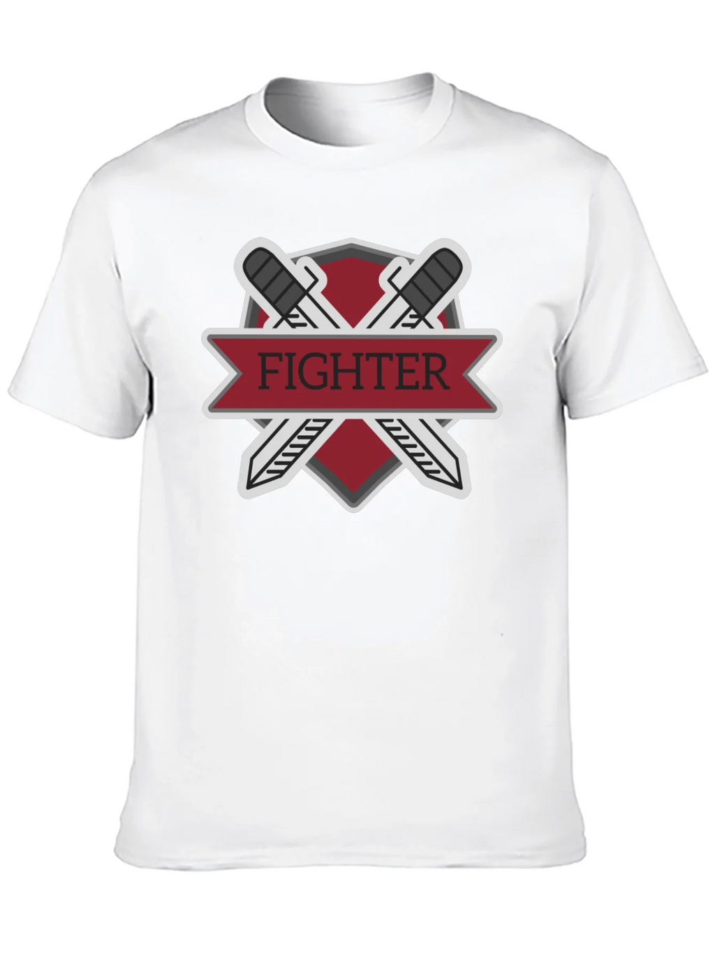 Fighter Sword Emblem Black T-Shirt product image 3