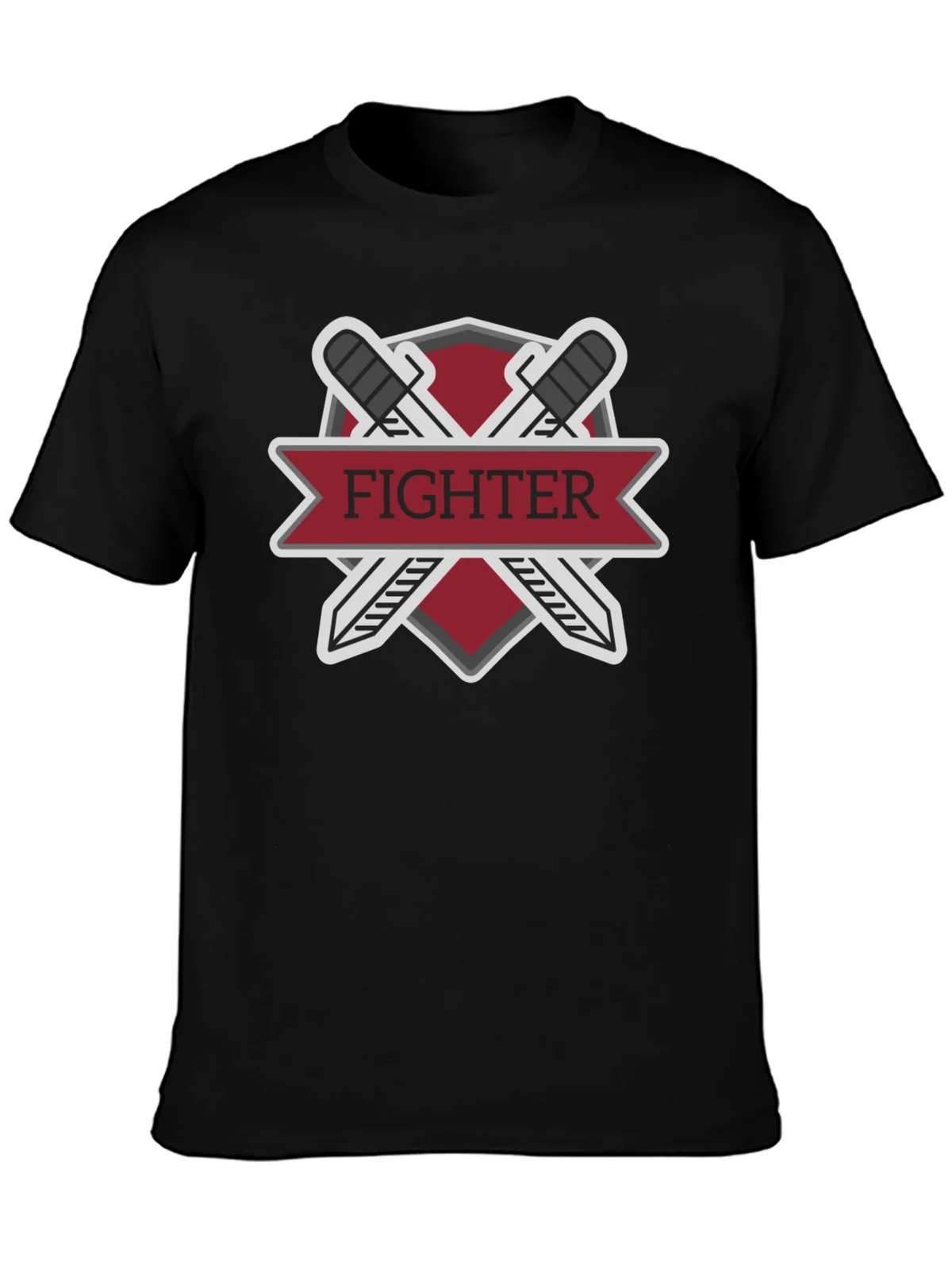 Fighter Sword Emblem Black T-Shirt product image 2