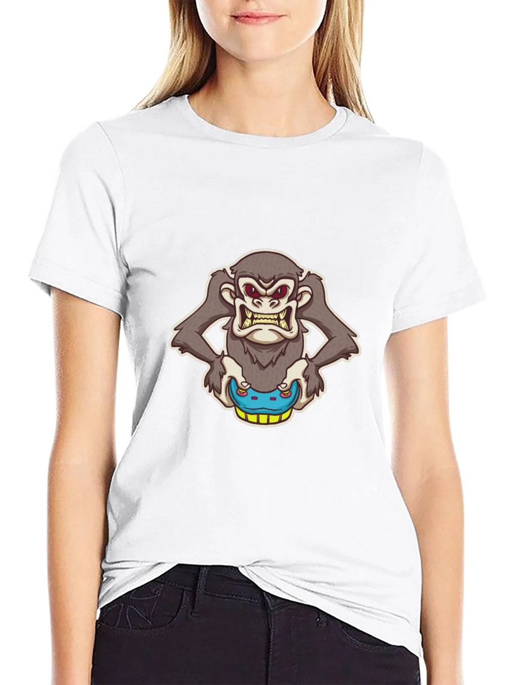 Grumpy Monkey Skateboard Graphic Tee product image 8