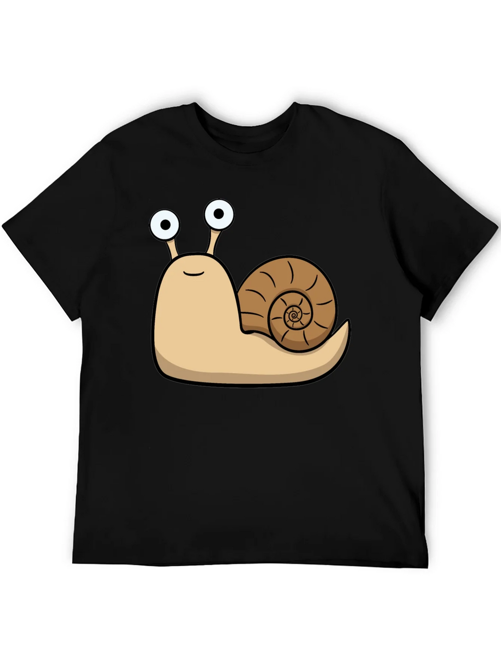 Cartoon Snail Graphic Black T-Shirt product image 5