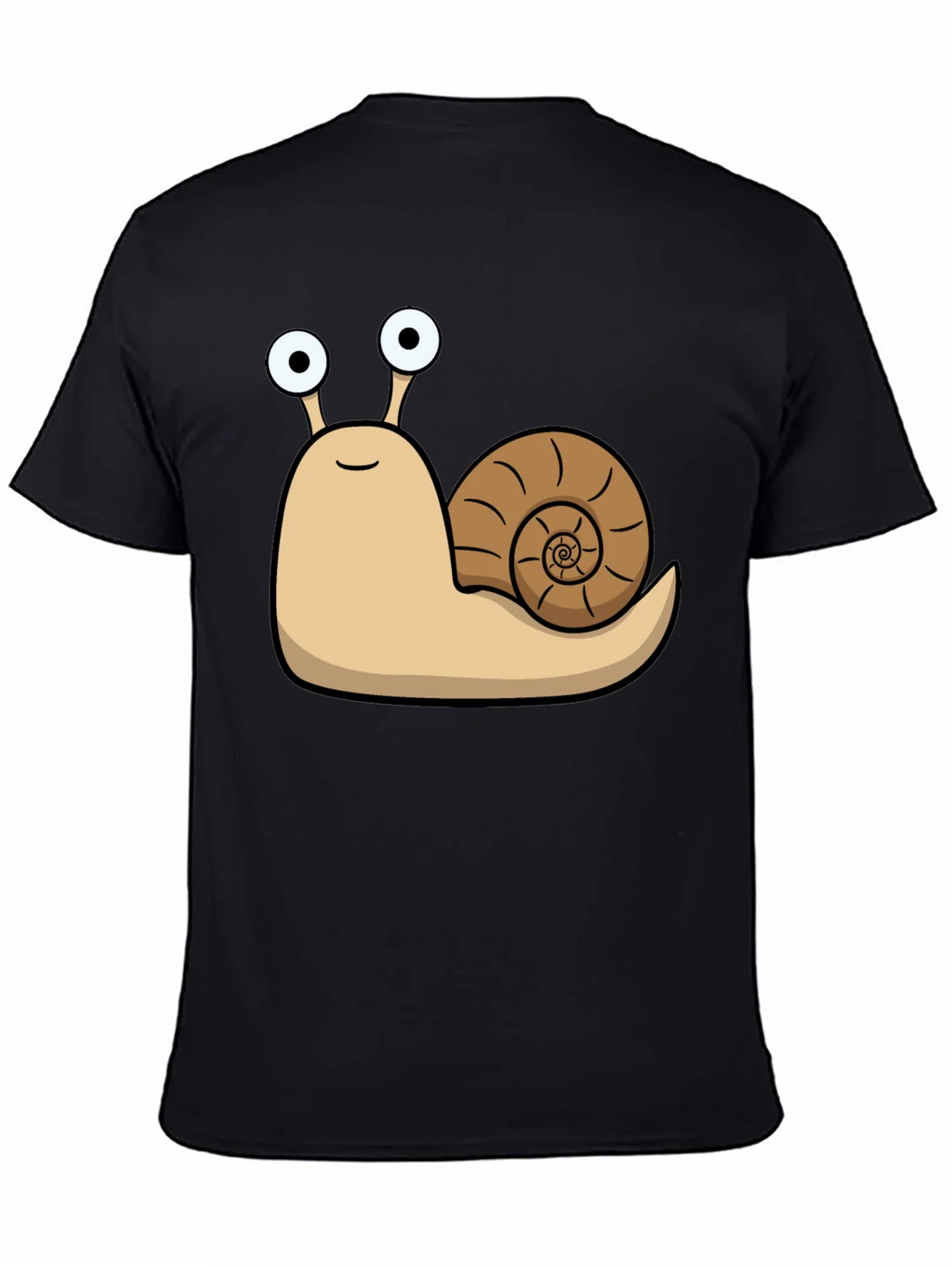 Cartoon Snail Graphic Black T-Shirt product image 4