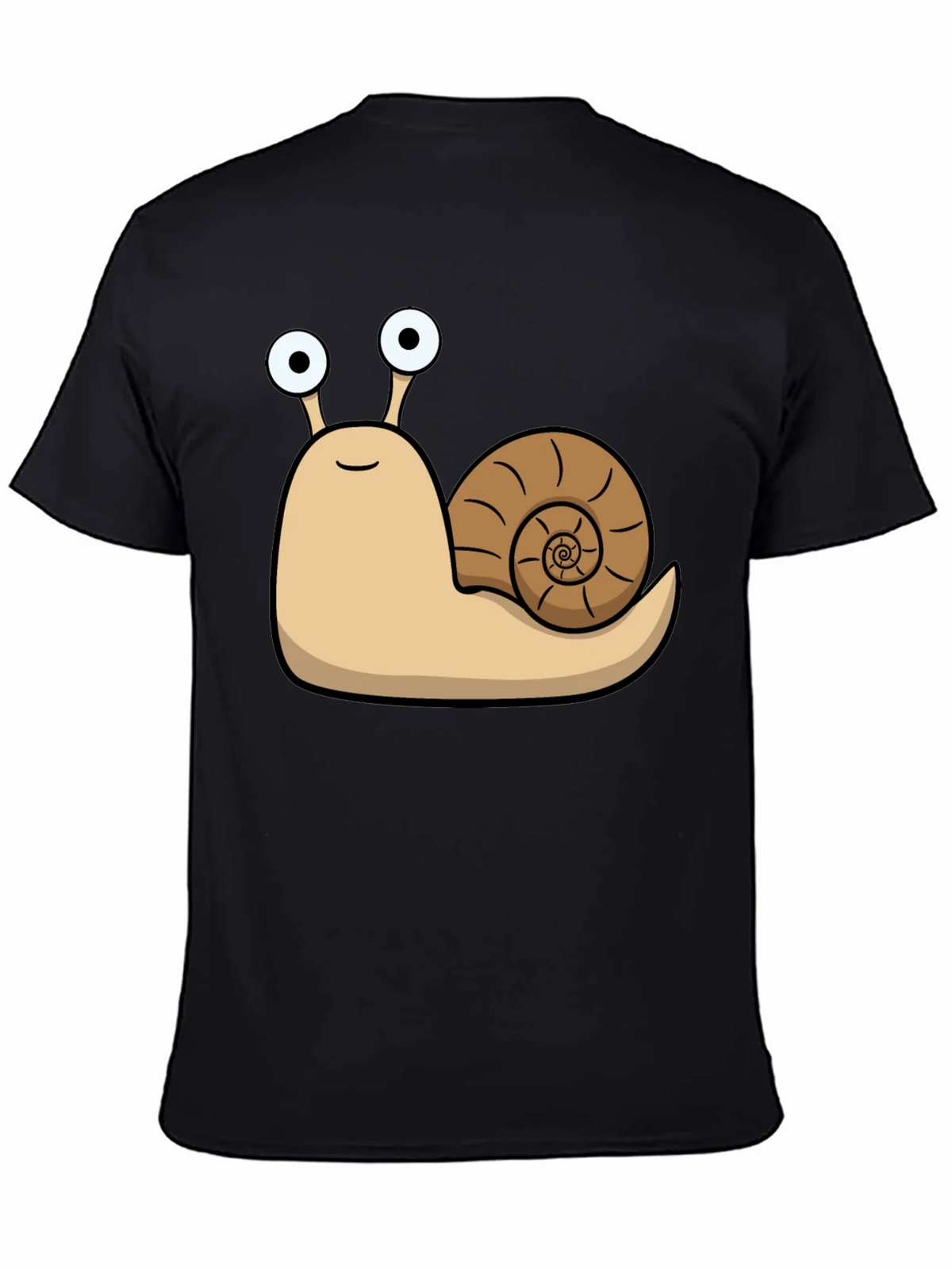 Cartoon Snail Graphic Black T-Shirt product image 4
