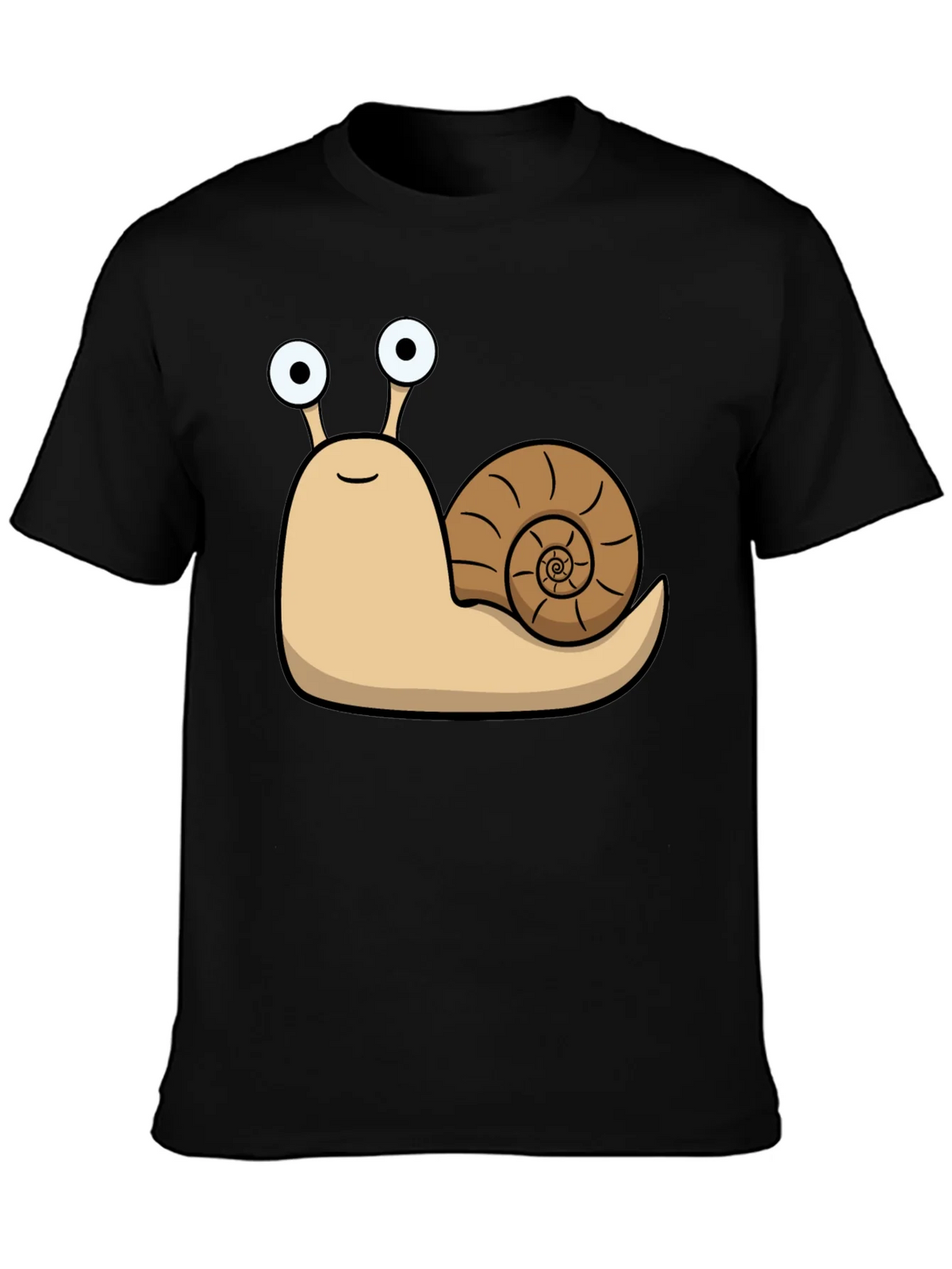 Cartoon Snail Graphic Black T-Shirt product image 3
