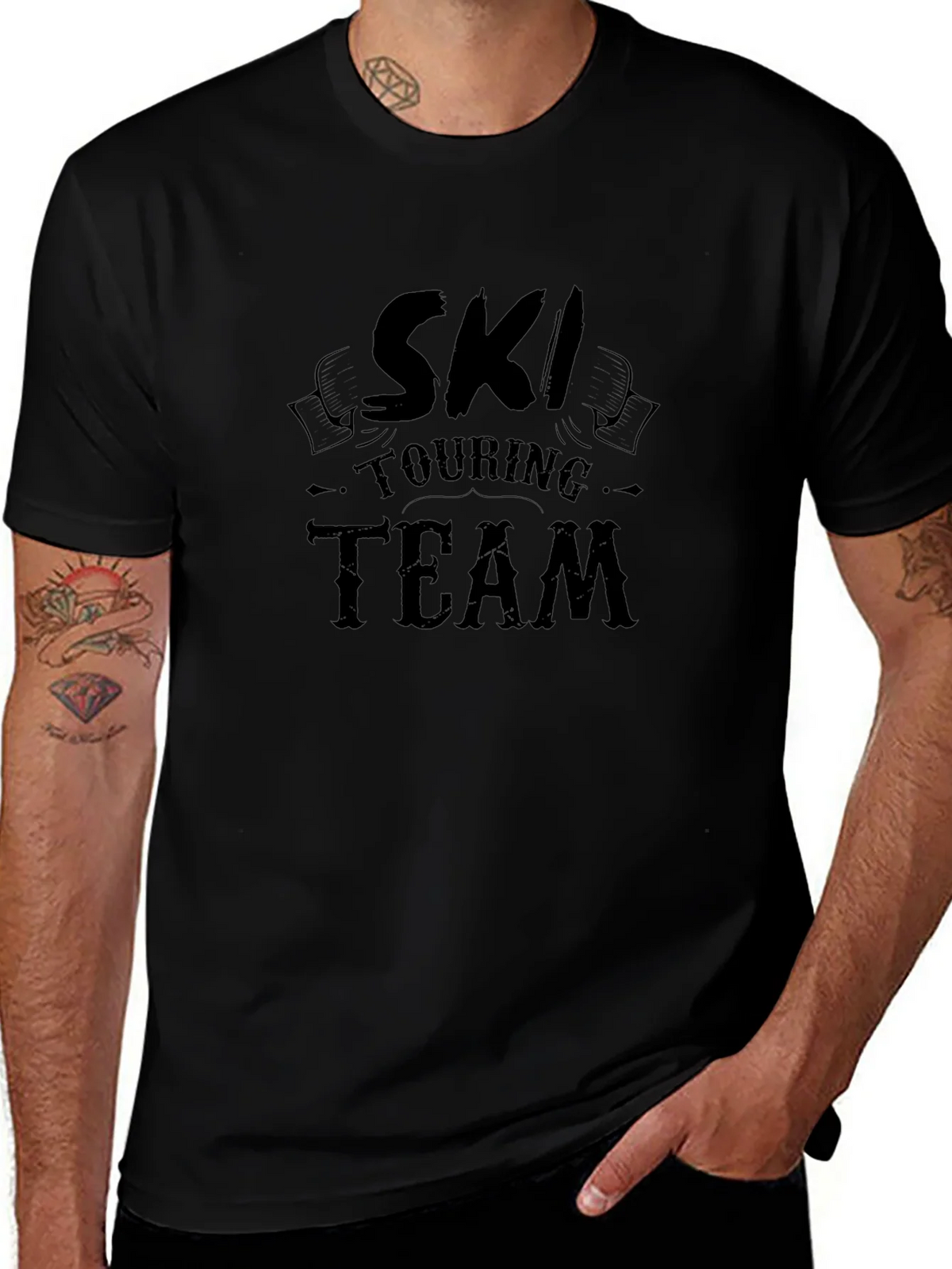 Ski Touring Team Black Graphic Tee product image 1