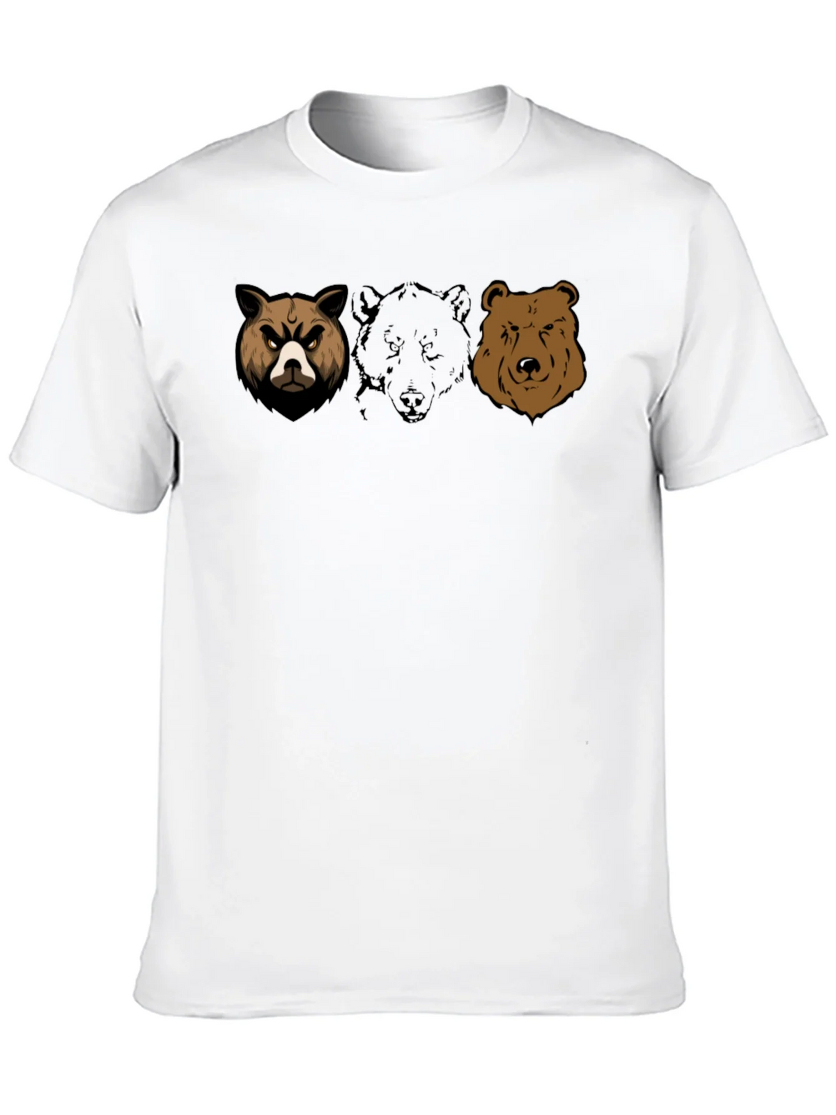 Bear Trio Graphic T-Shirt - Black Cotton Tee product image 9
