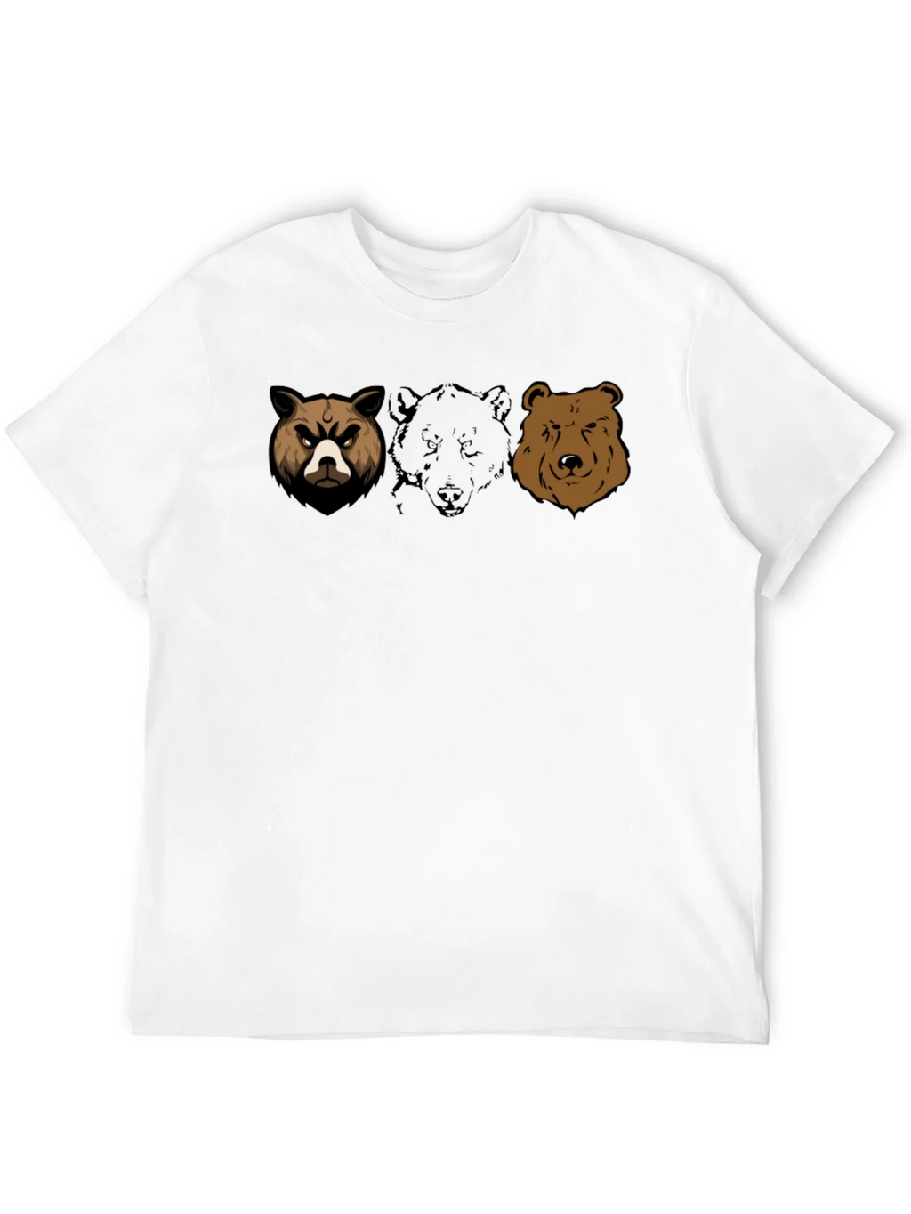 Bear Trio Graphic T-Shirt - Black Cotton Tee product image 11