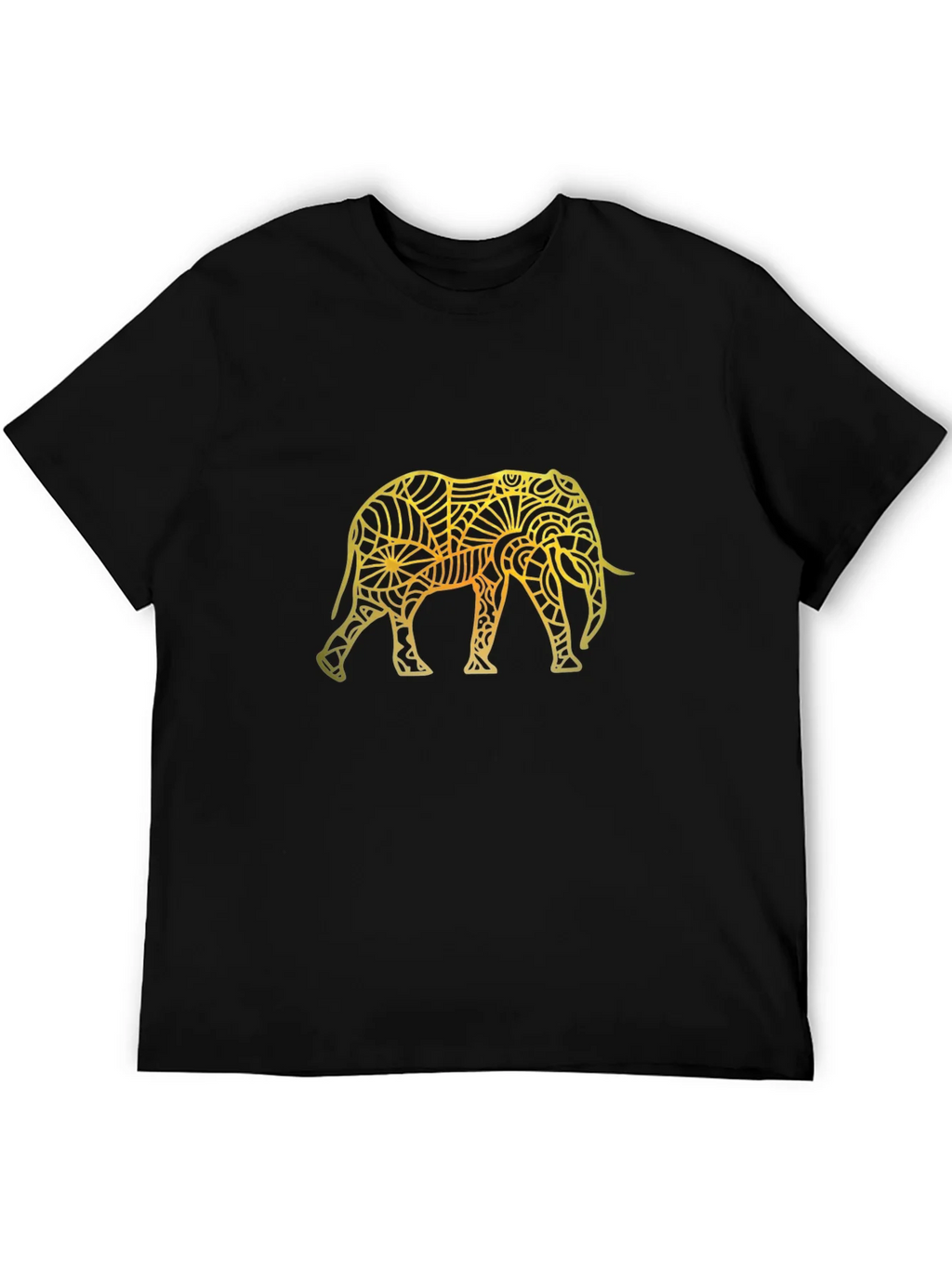 Elephant Mandala Graphic T-Shirt - Black product image 1