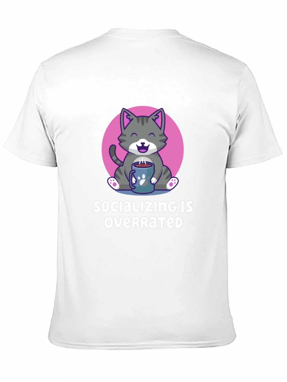 Socializing Is Overrated Cat T-Shirt product image 6